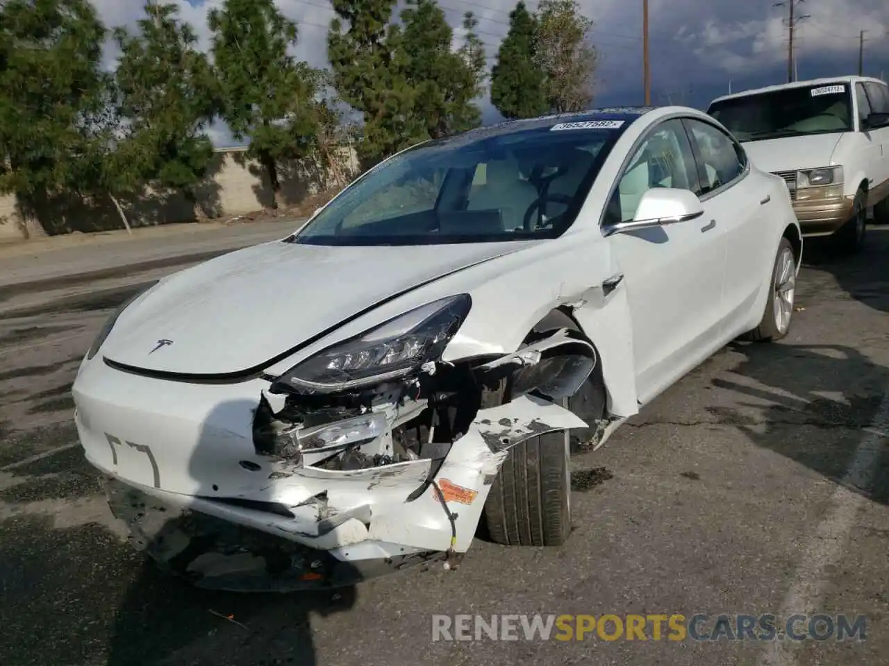 2 Photograph of a damaged car 5YJ3E1EA7KF509982 TESLA MODEL 3 2019