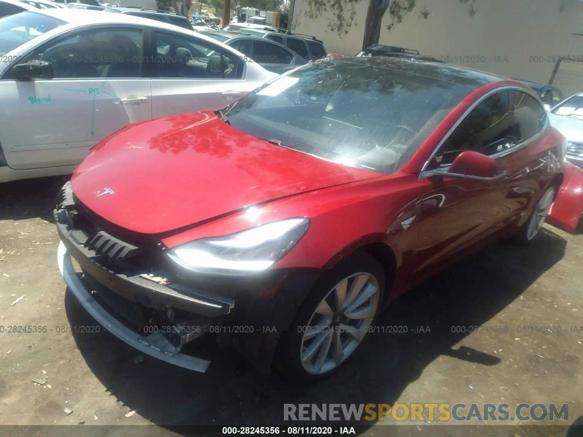 2 Photograph of a damaged car 5YJ3E1EA7KF536910 TESLA MODEL 3 2019