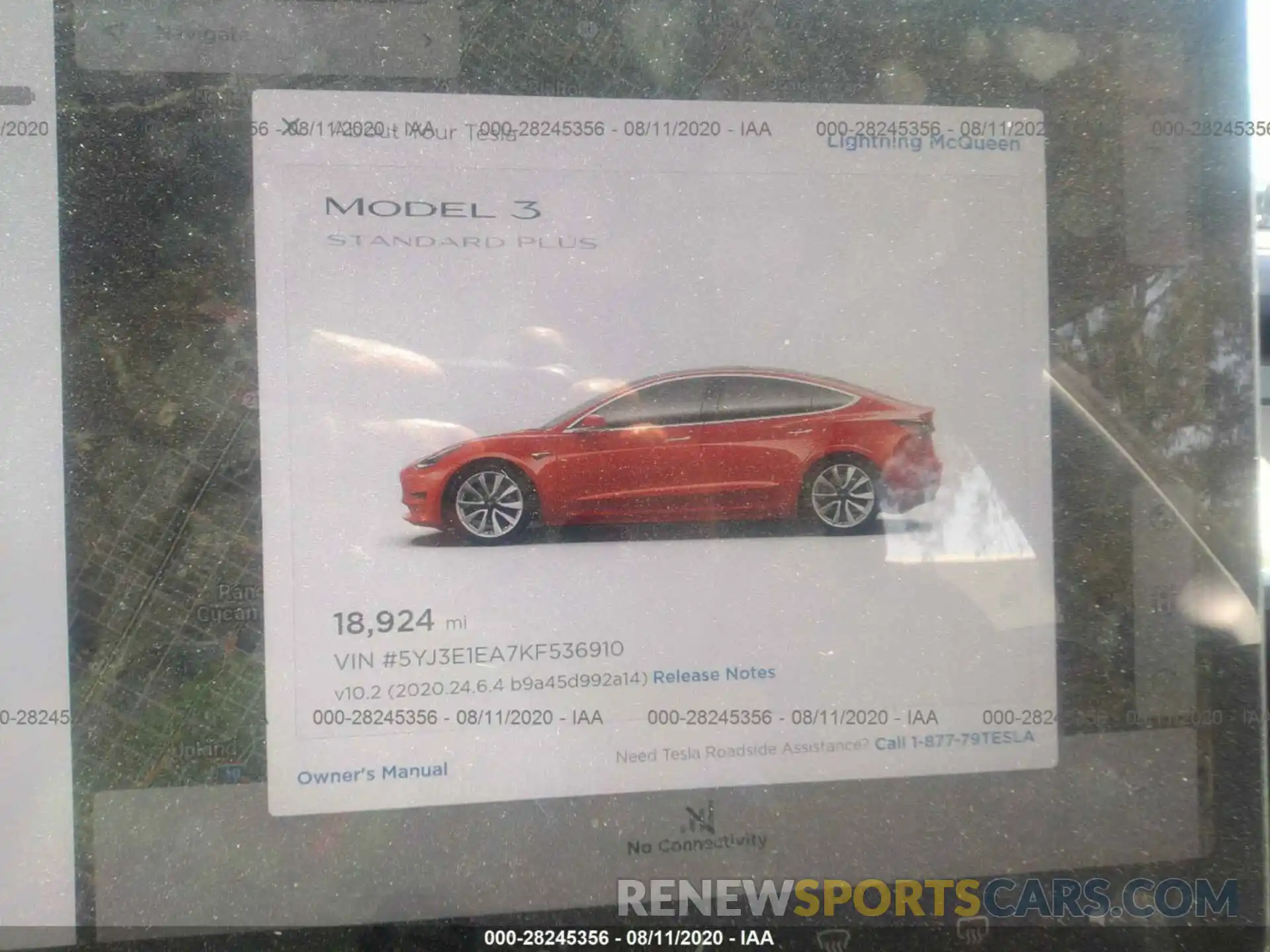 7 Фотография поврежденного автомобиля 5YJ3E1EA7KF536910 TESLA MODEL 3 2019