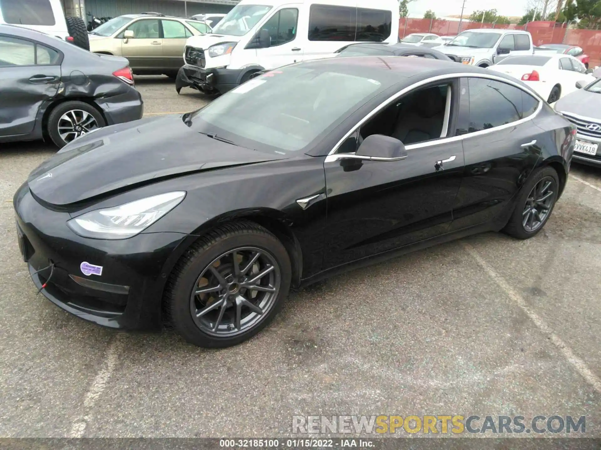 2 Photograph of a damaged car 5YJ3E1EA8KF190091 TESLA MODEL 3 2019