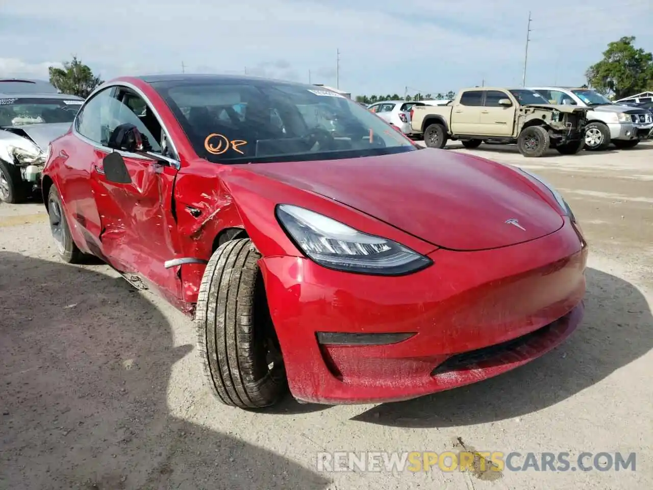 1 Photograph of a damaged car 5YJ3E1EA8KF190740 TESLA MODEL 3 2019