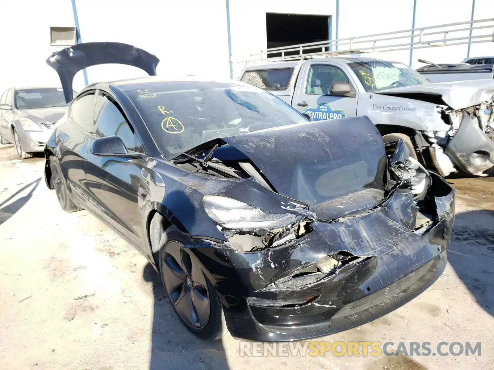 1 Photograph of a damaged car 5YJ3E1EA8KF193332 TESLA MODEL 3 2019