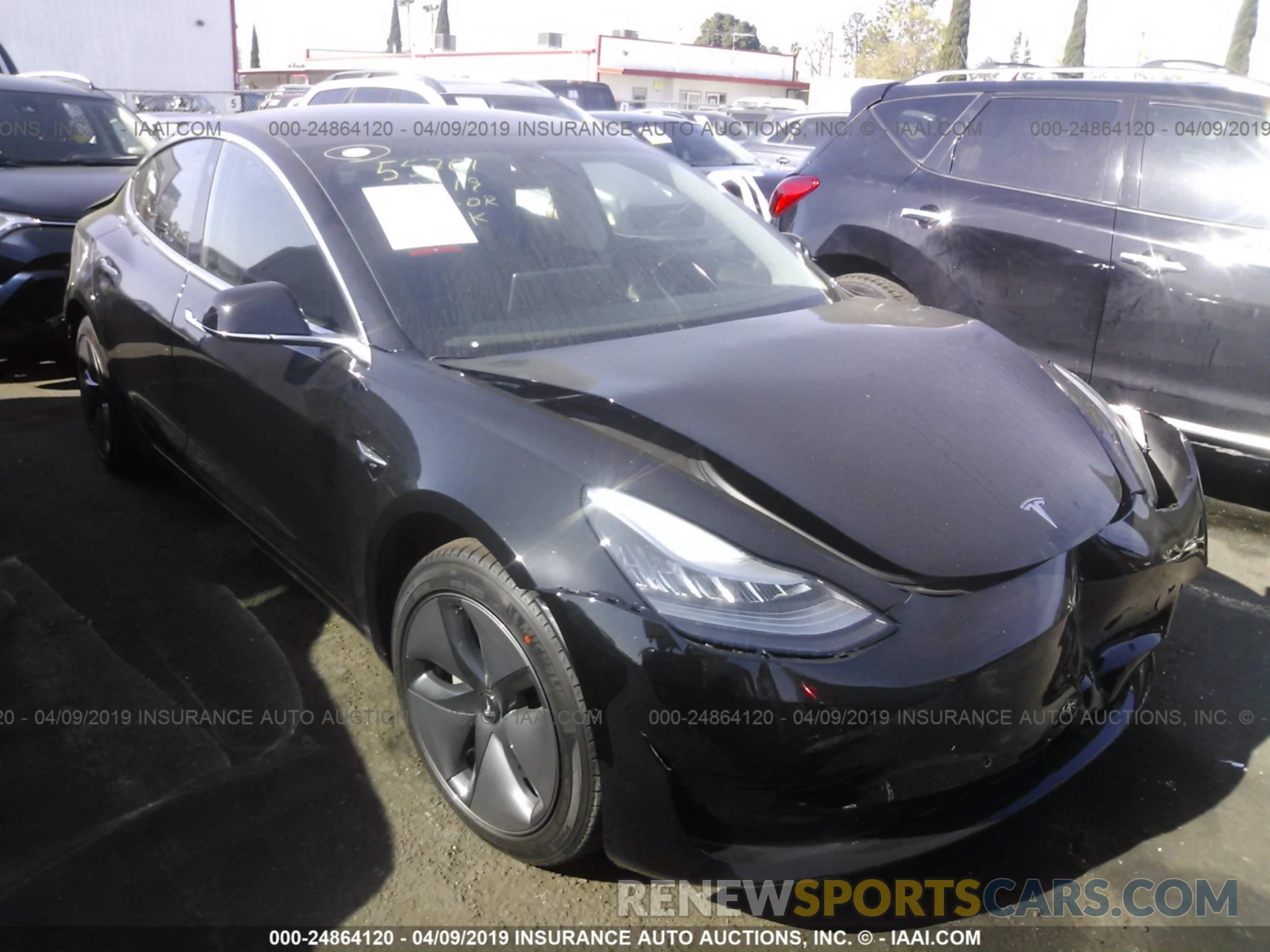 1 Photograph of a damaged car 5YJ3E1EA8KF297075 TESLA MODEL 3 2019