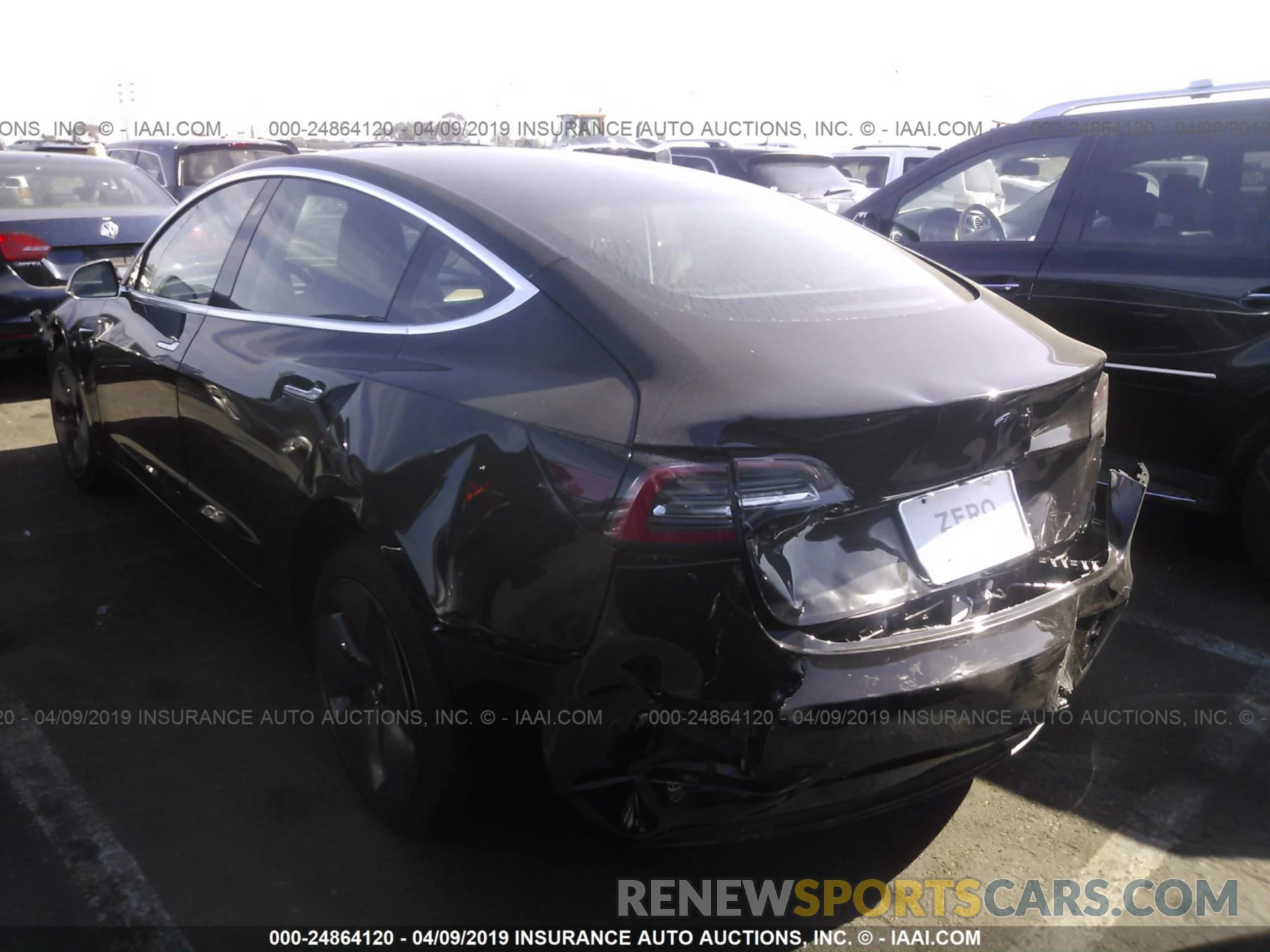 3 Photograph of a damaged car 5YJ3E1EA8KF297075 TESLA MODEL 3 2019