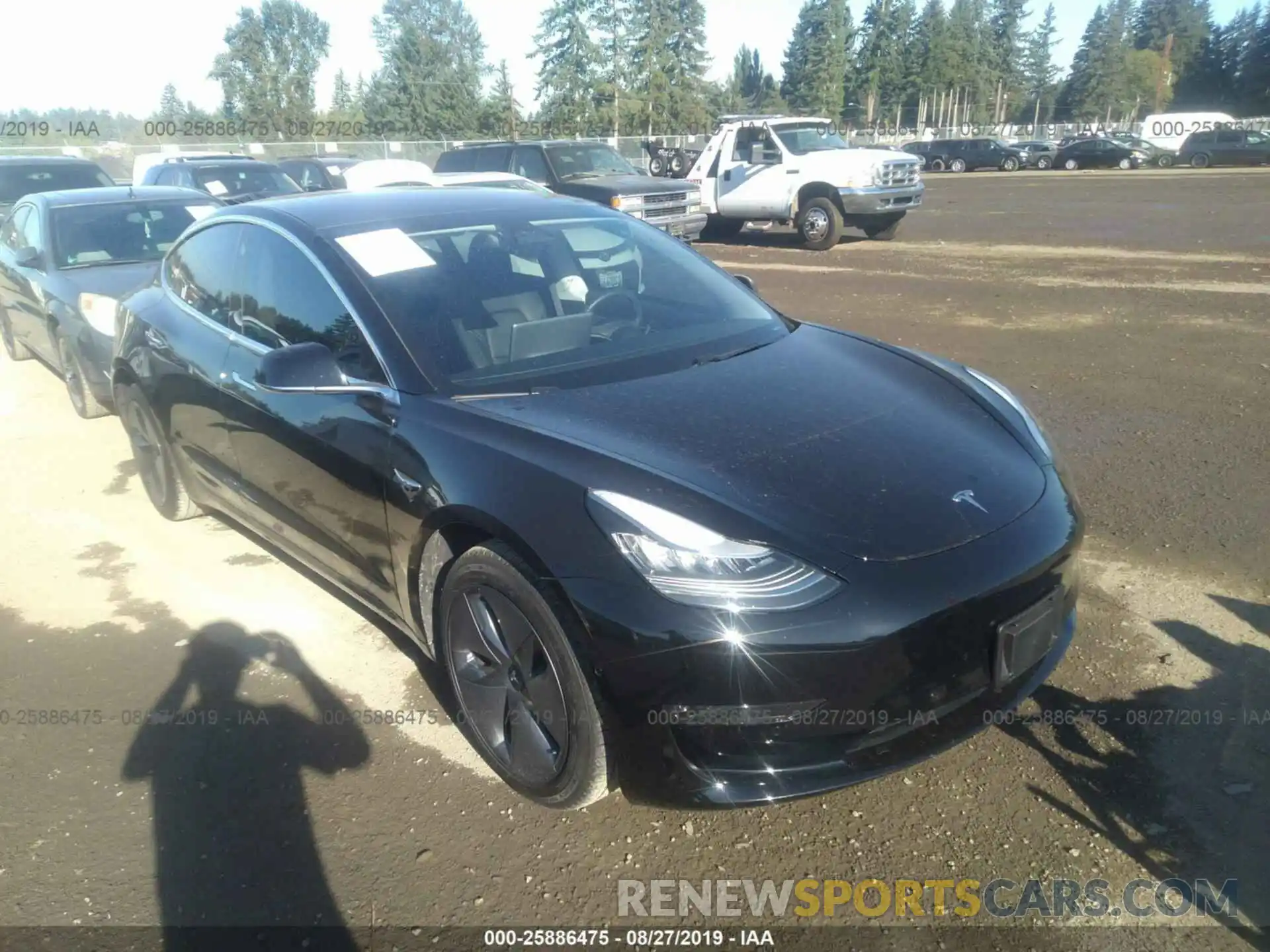 1 Photograph of a damaged car 5YJ3E1EA8KF297531 TESLA MODEL 3 2019