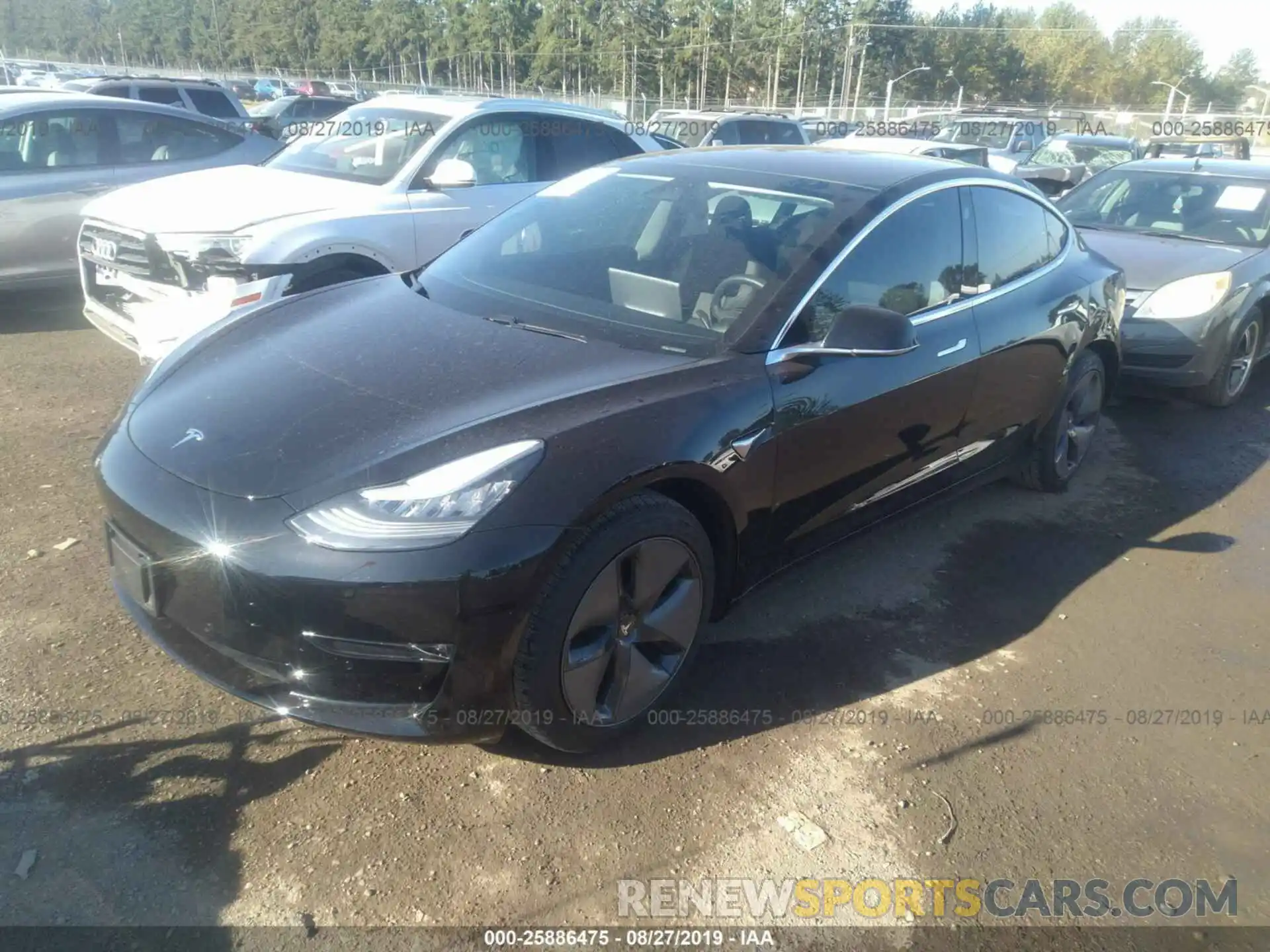 2 Photograph of a damaged car 5YJ3E1EA8KF297531 TESLA MODEL 3 2019