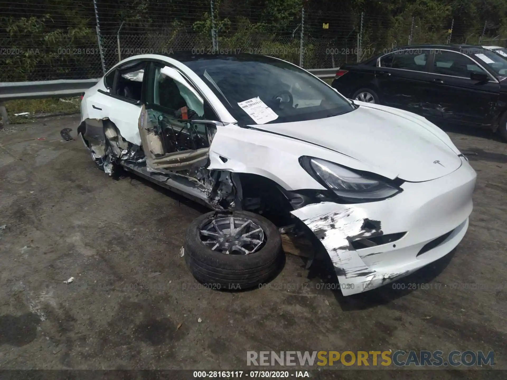 1 Photograph of a damaged car 5YJ3E1EA8KF299828 TESLA MODEL 3 2019