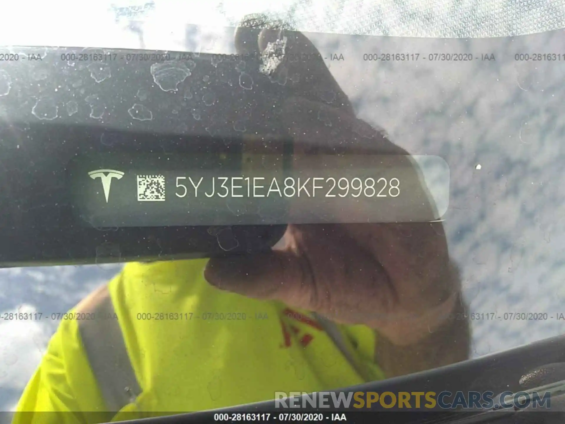 9 Photograph of a damaged car 5YJ3E1EA8KF299828 TESLA MODEL 3 2019