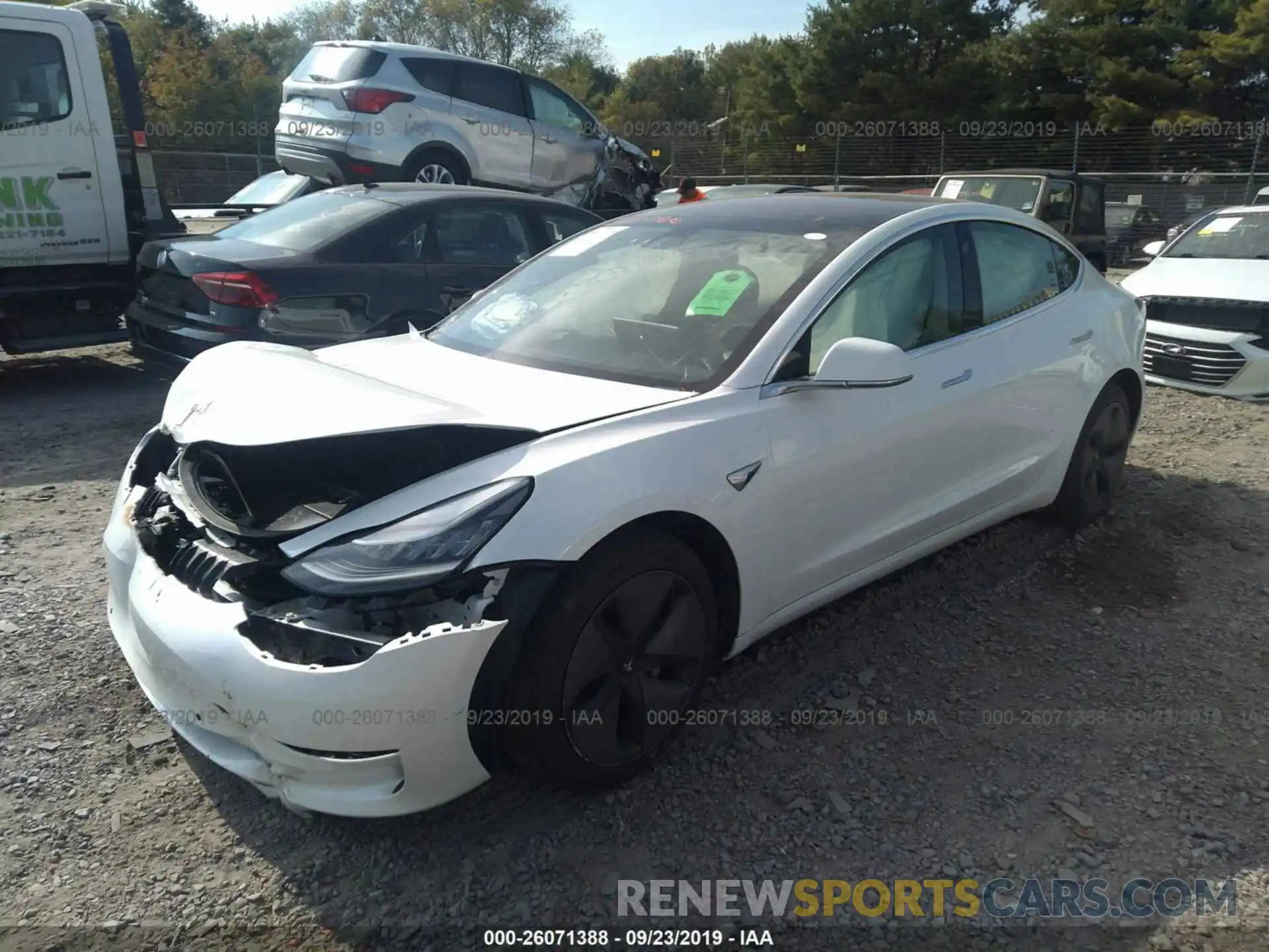 2 Photograph of a damaged car 5YJ3E1EA8KF300248 TESLA MODEL 3 2019