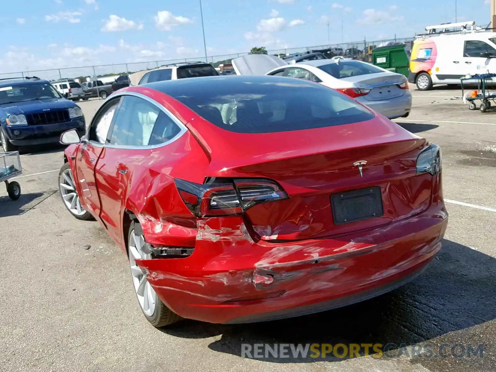 3 Photograph of a damaged car 5YJ3E1EA8KF300993 TESLA MODEL 3 2019