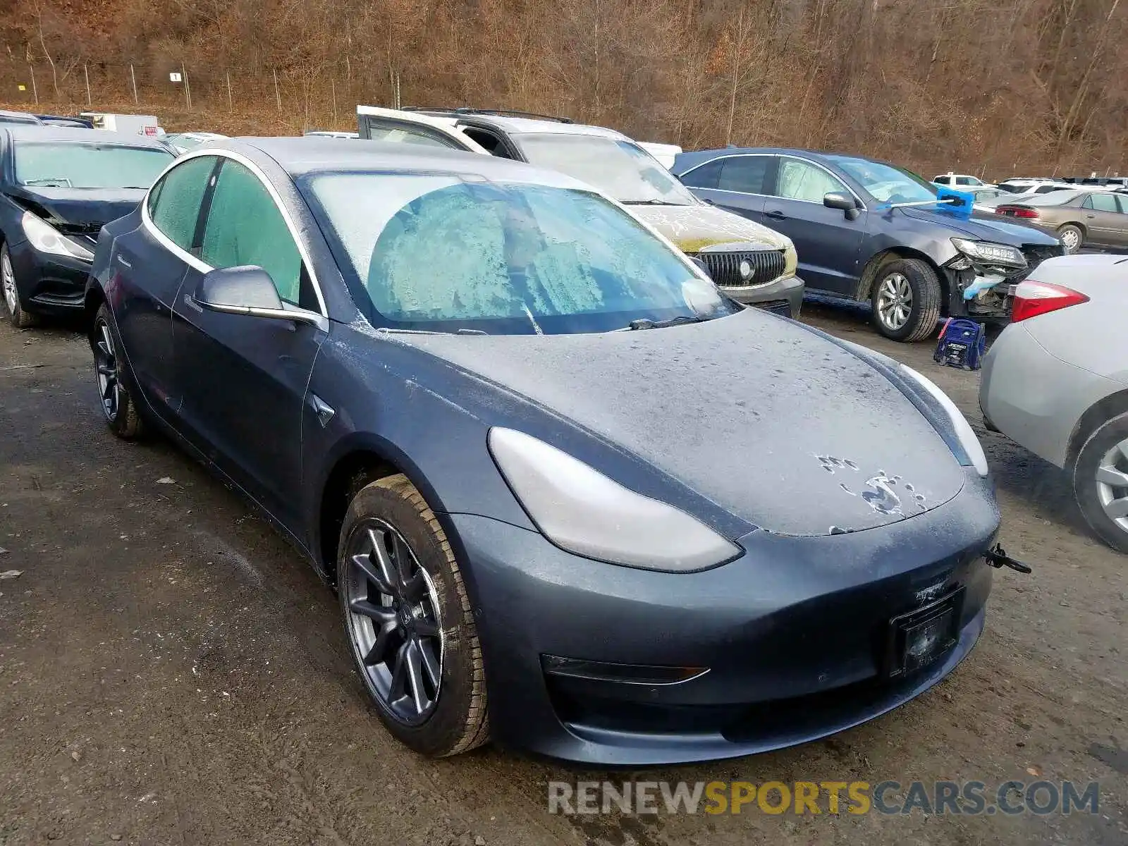 1 Photograph of a damaged car 5YJ3E1EA8KF301819 TESLA MODEL 3 2019