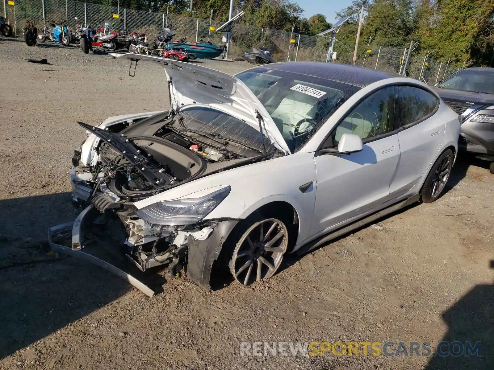 2 Фотография поврежденного автомобиля 5YJ3E1EA8KF302033 TESLA MODEL 3 2019