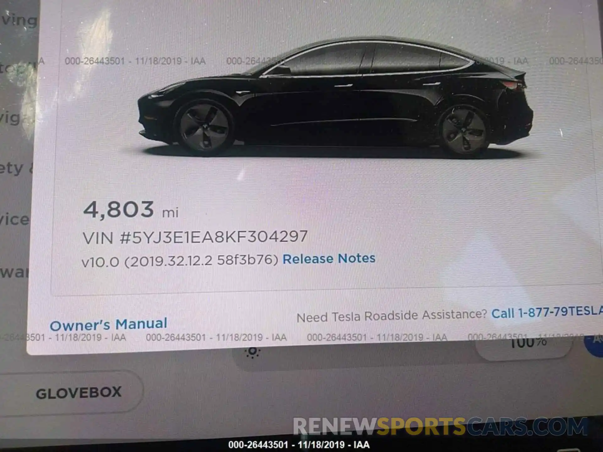 7 Photograph of a damaged car 5YJ3E1EA8KF304297 TESLA MODEL 3 2019