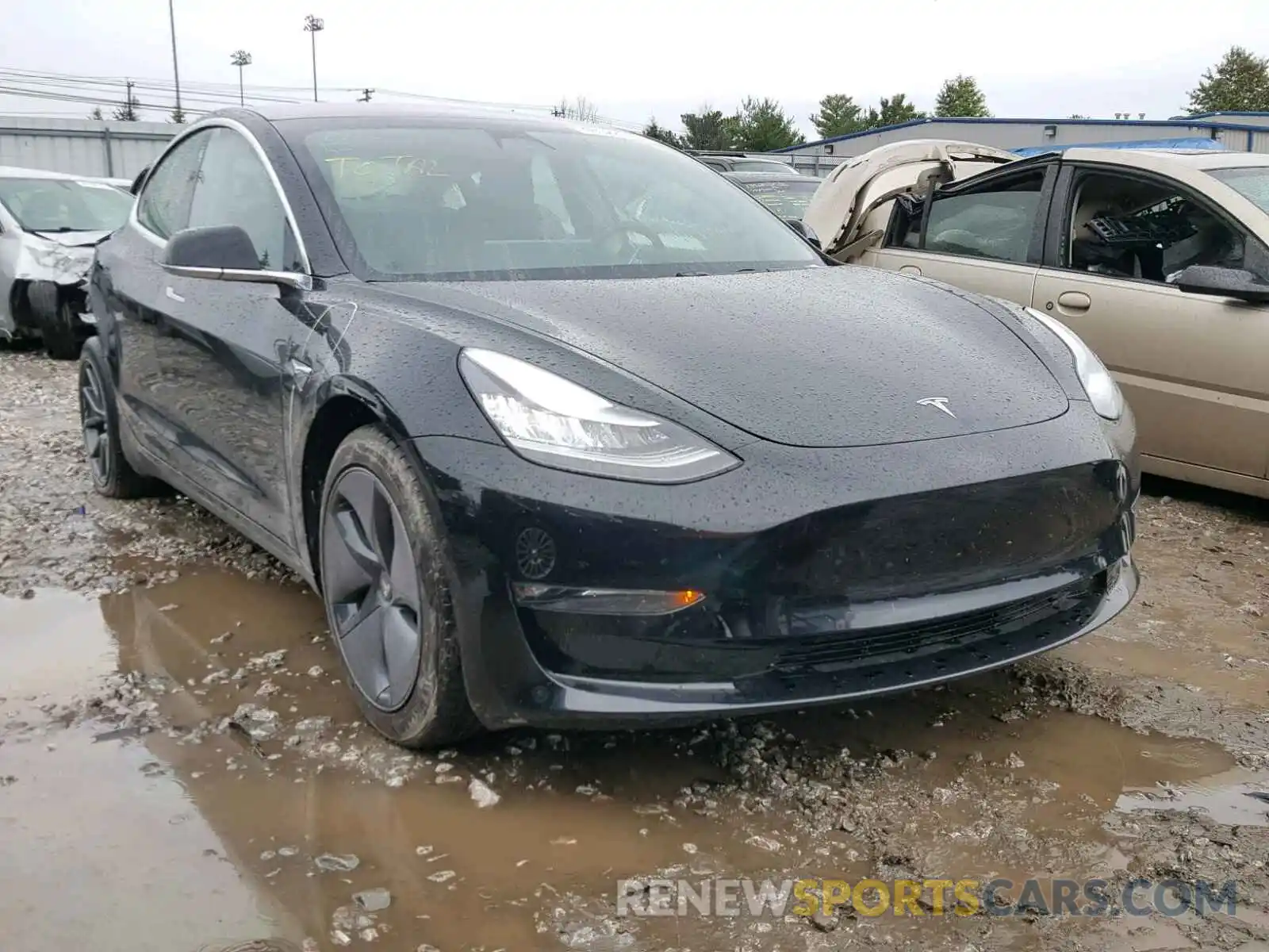 1 Photograph of a damaged car 5YJ3E1EA8KF304476 TESLA MODEL 3 2019