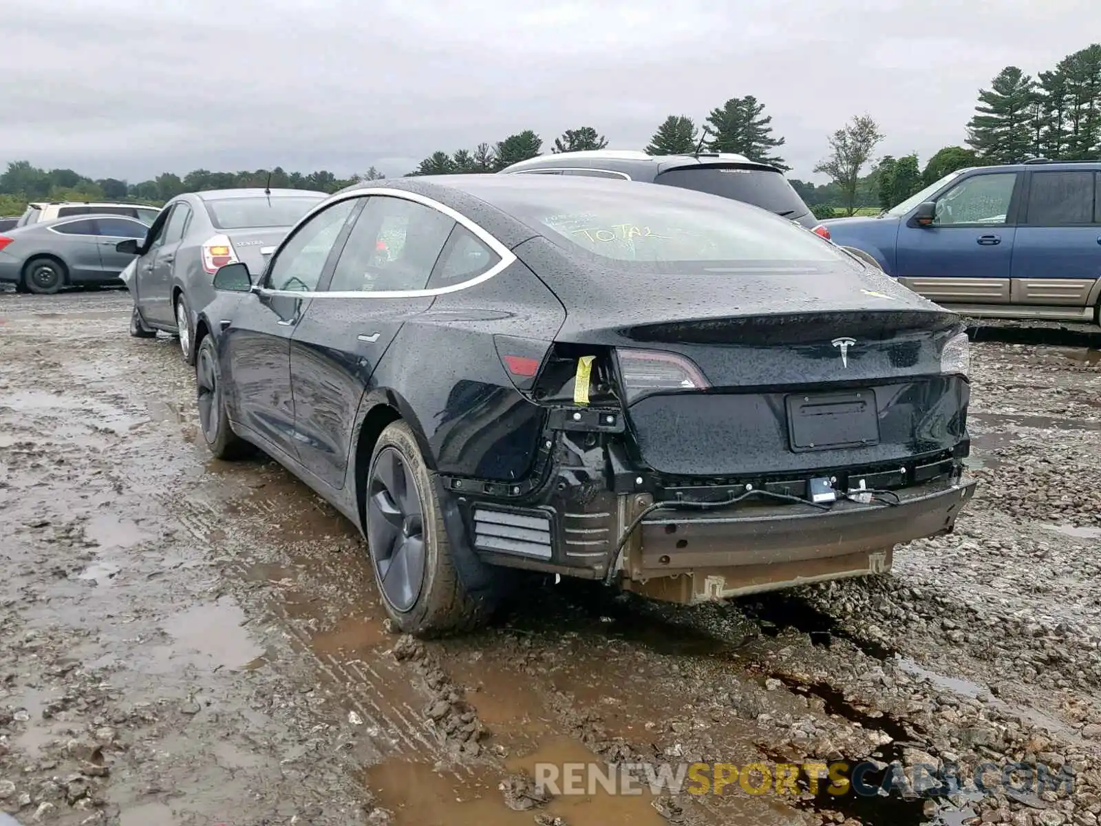 3 Photograph of a damaged car 5YJ3E1EA8KF304476 TESLA MODEL 3 2019