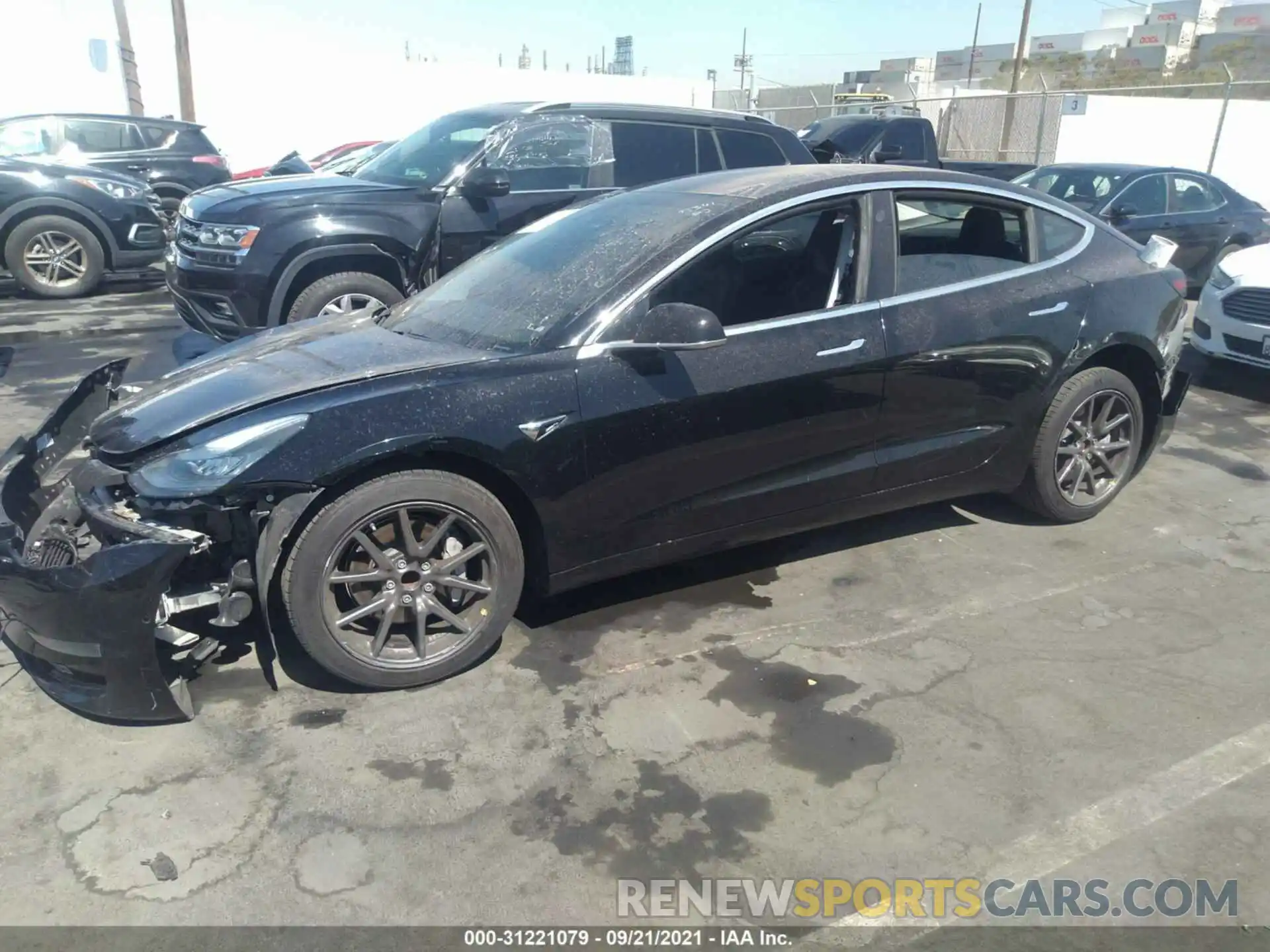 2 Photograph of a damaged car 5YJ3E1EA8KF305028 TESLA MODEL 3 2019