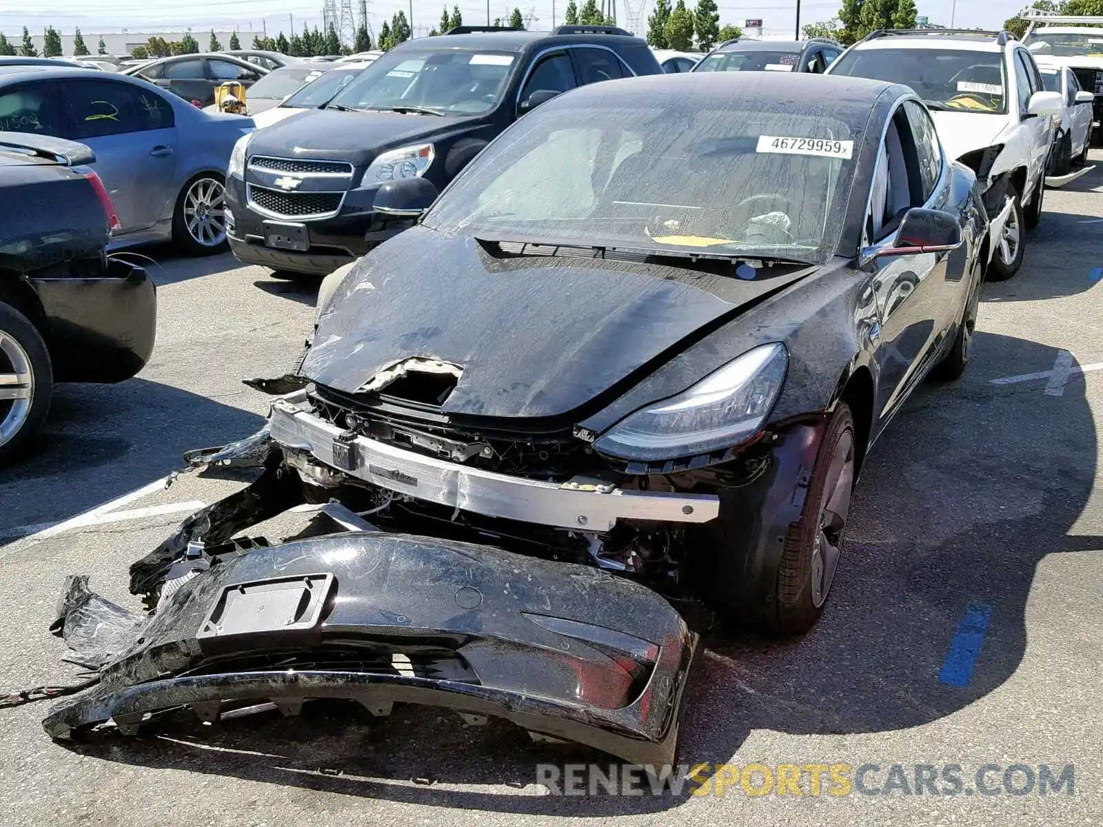 2 Фотография поврежденного автомобиля 5YJ3E1EA8KF305949 TESLA MODEL 3 2019