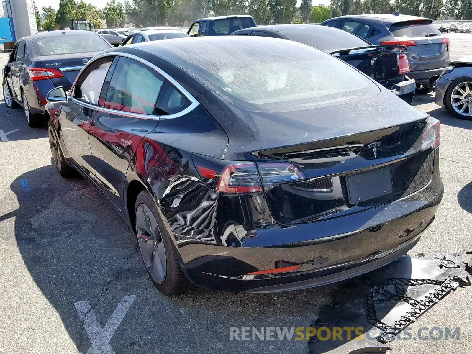 3 Photograph of a damaged car 5YJ3E1EA8KF305949 TESLA MODEL 3 2019