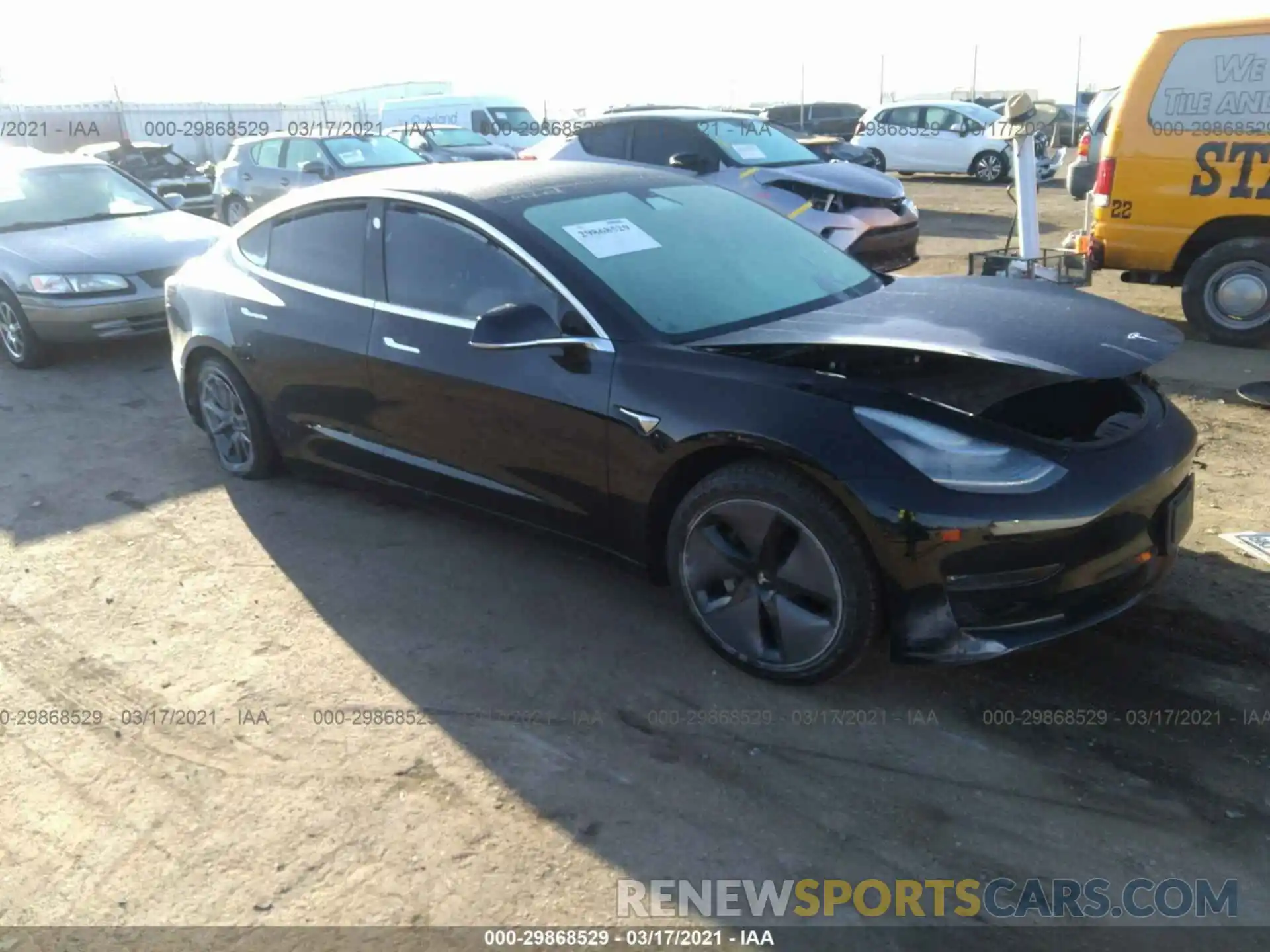 1 Photograph of a damaged car 5YJ3E1EA8KF306969 TESLA MODEL 3 2019