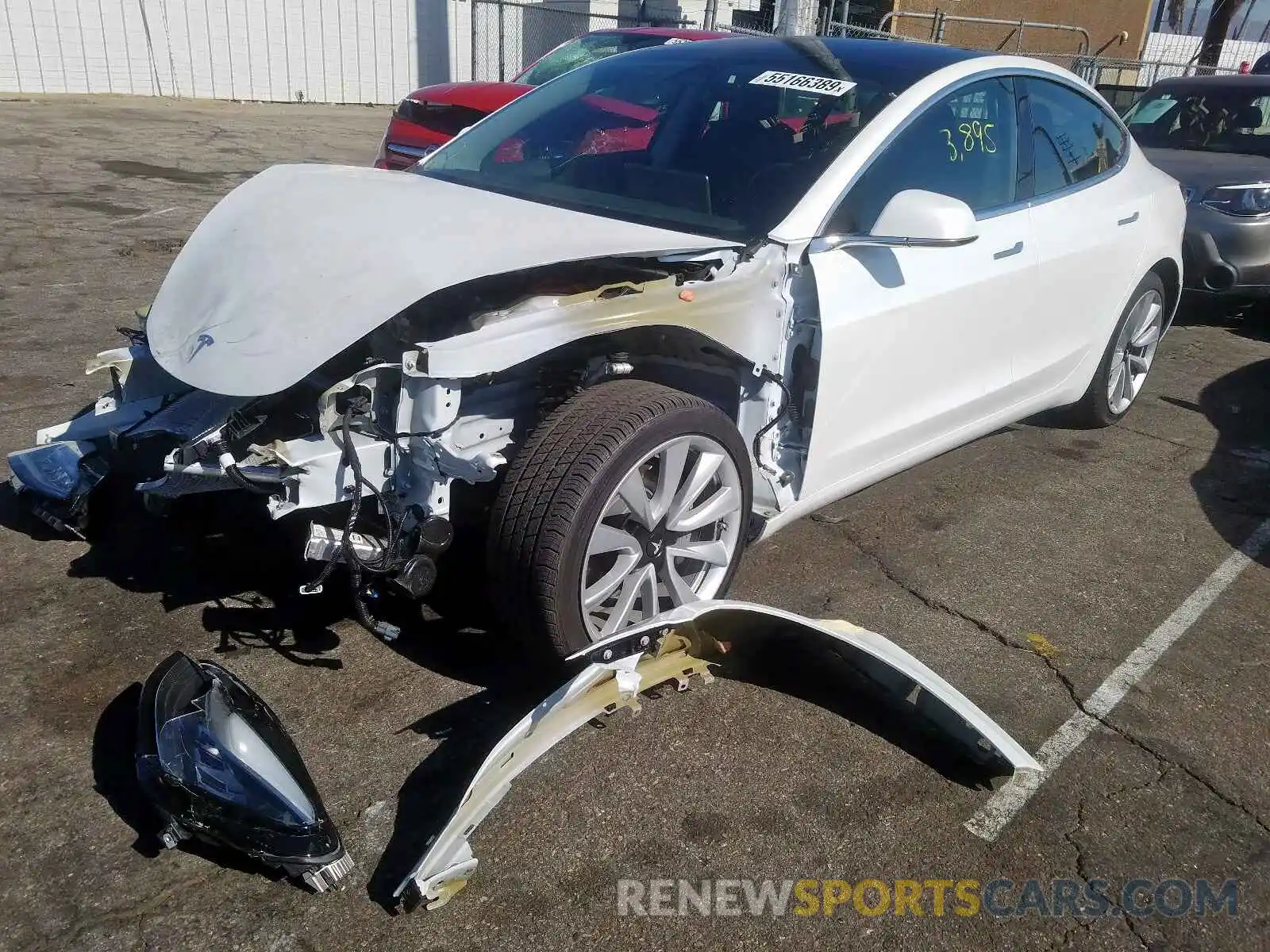 2 Photograph of a damaged car 5YJ3E1EA8KF311699 TESLA MODEL 3 2019