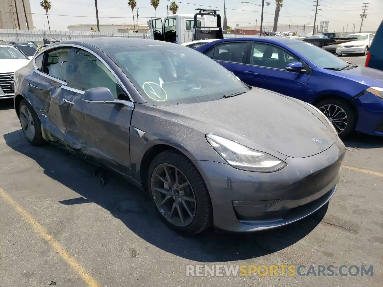 1 Photograph of a damaged car 5YJ3E1EA8KF312240 TESLA MODEL 3 2019