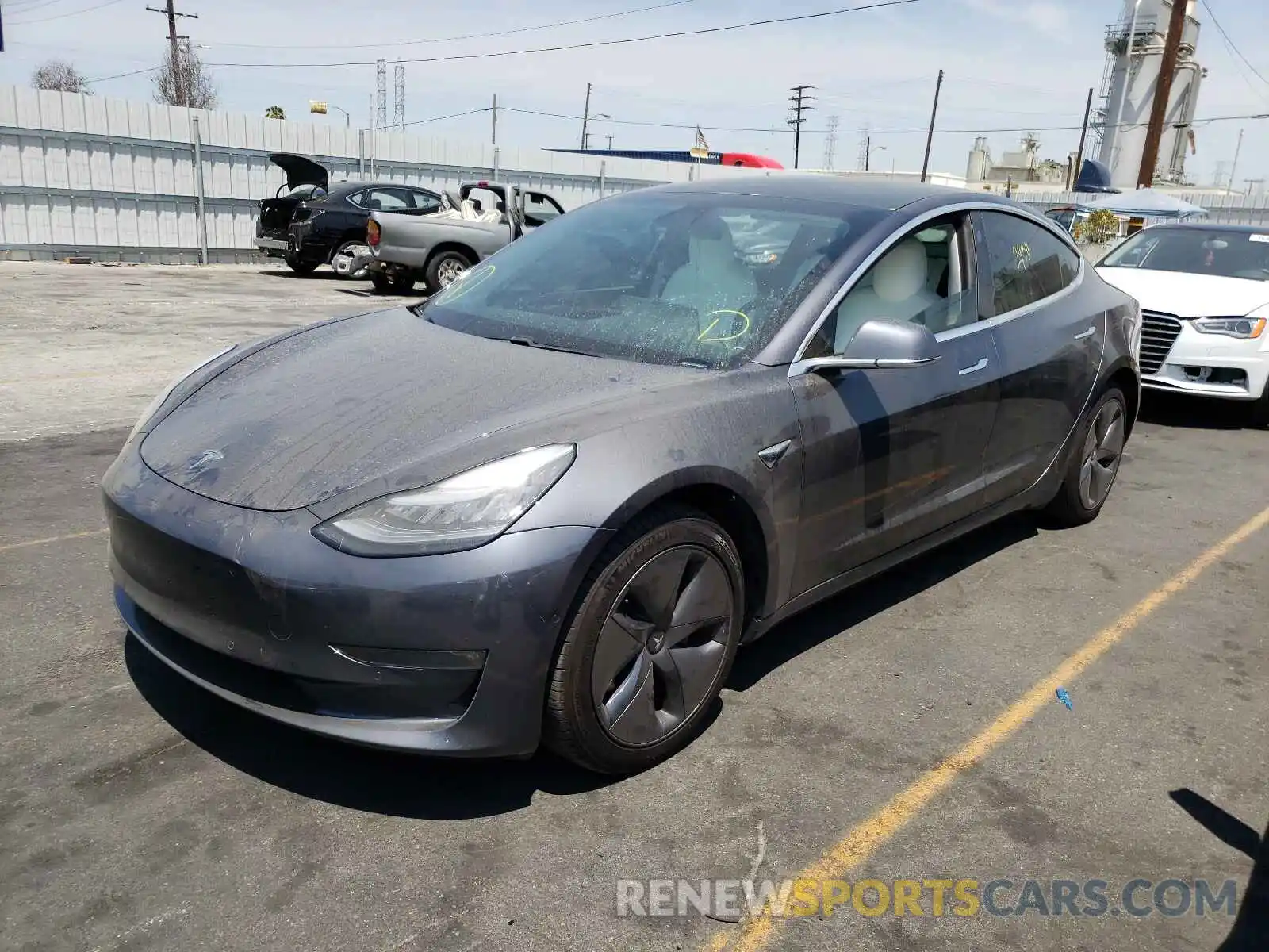 2 Photograph of a damaged car 5YJ3E1EA8KF312240 TESLA MODEL 3 2019