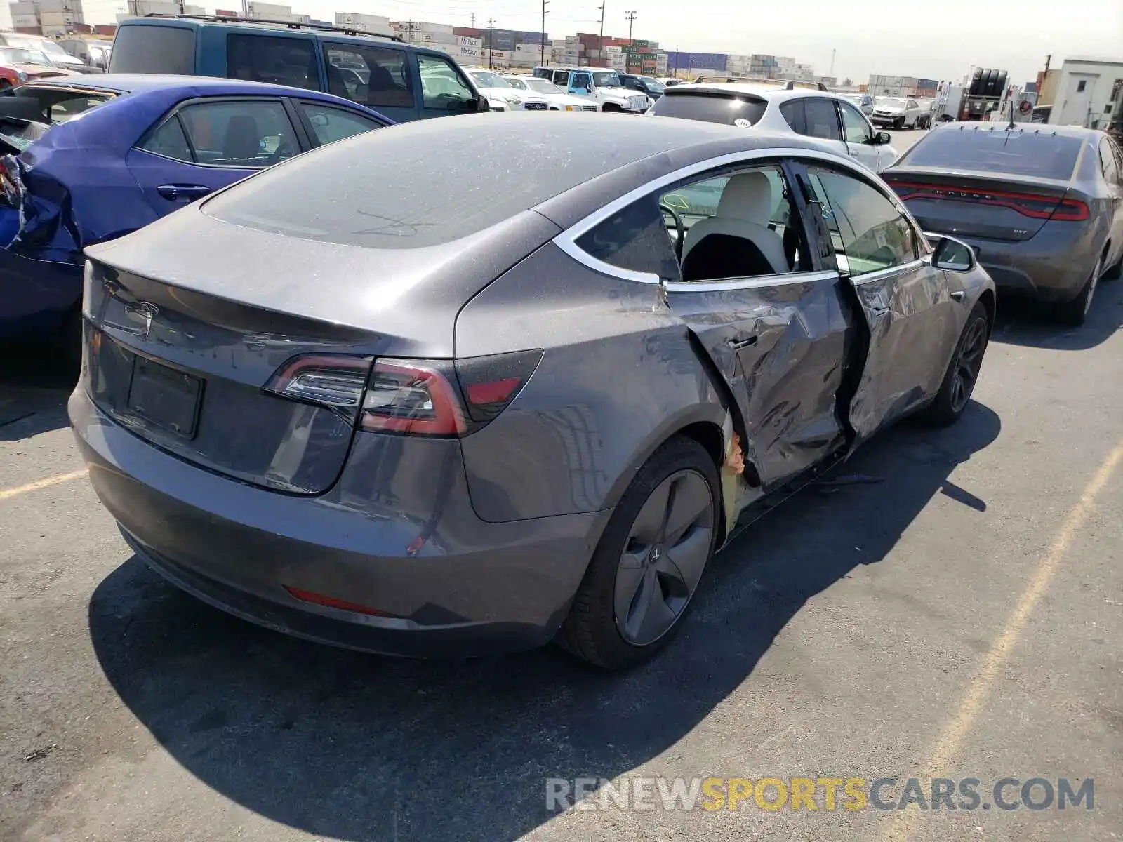 4 Фотография поврежденного автомобиля 5YJ3E1EA8KF312240 TESLA MODEL 3 2019