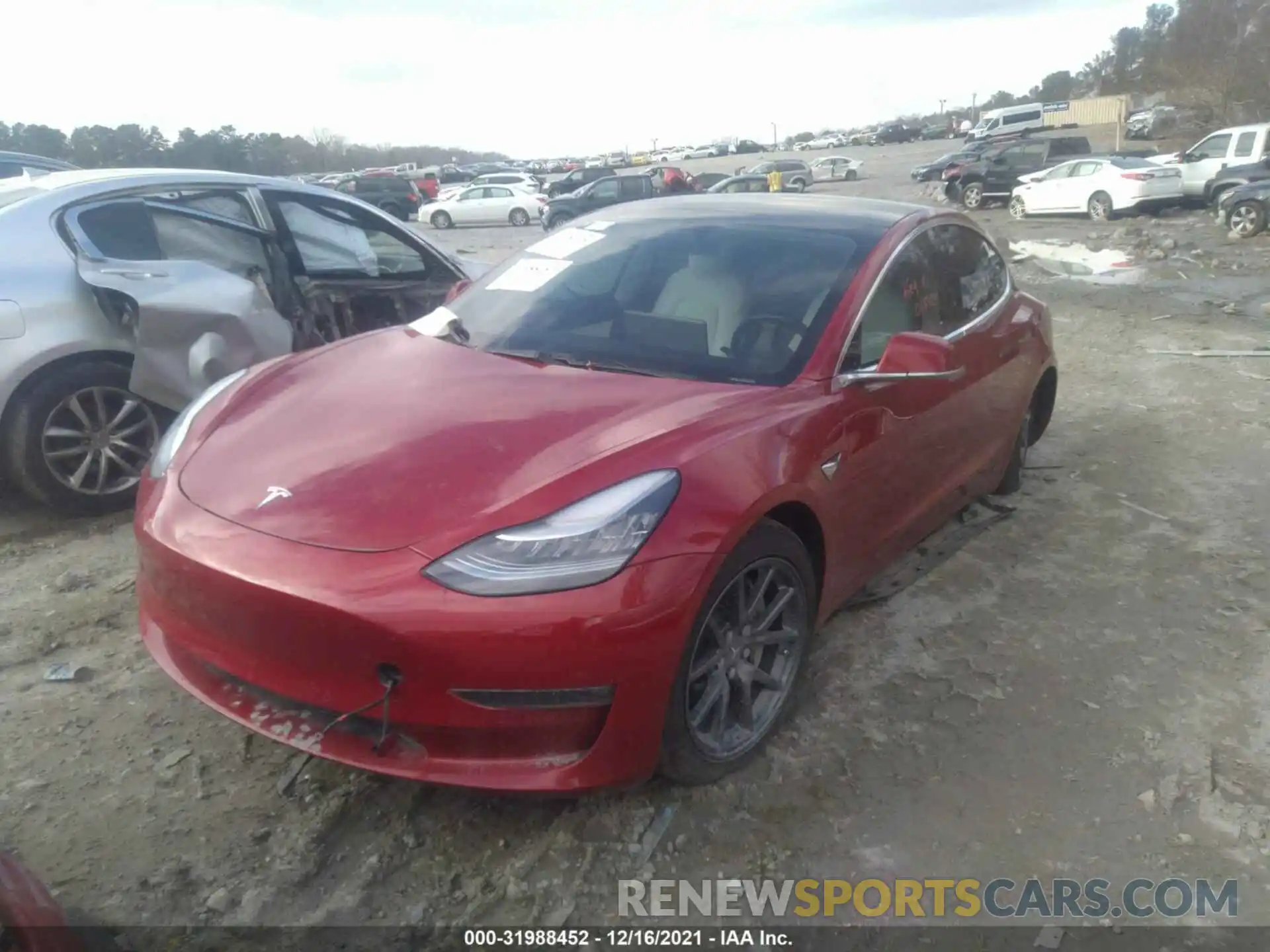 2 Photograph of a damaged car 5YJ3E1EA8KF312271 TESLA MODEL 3 2019