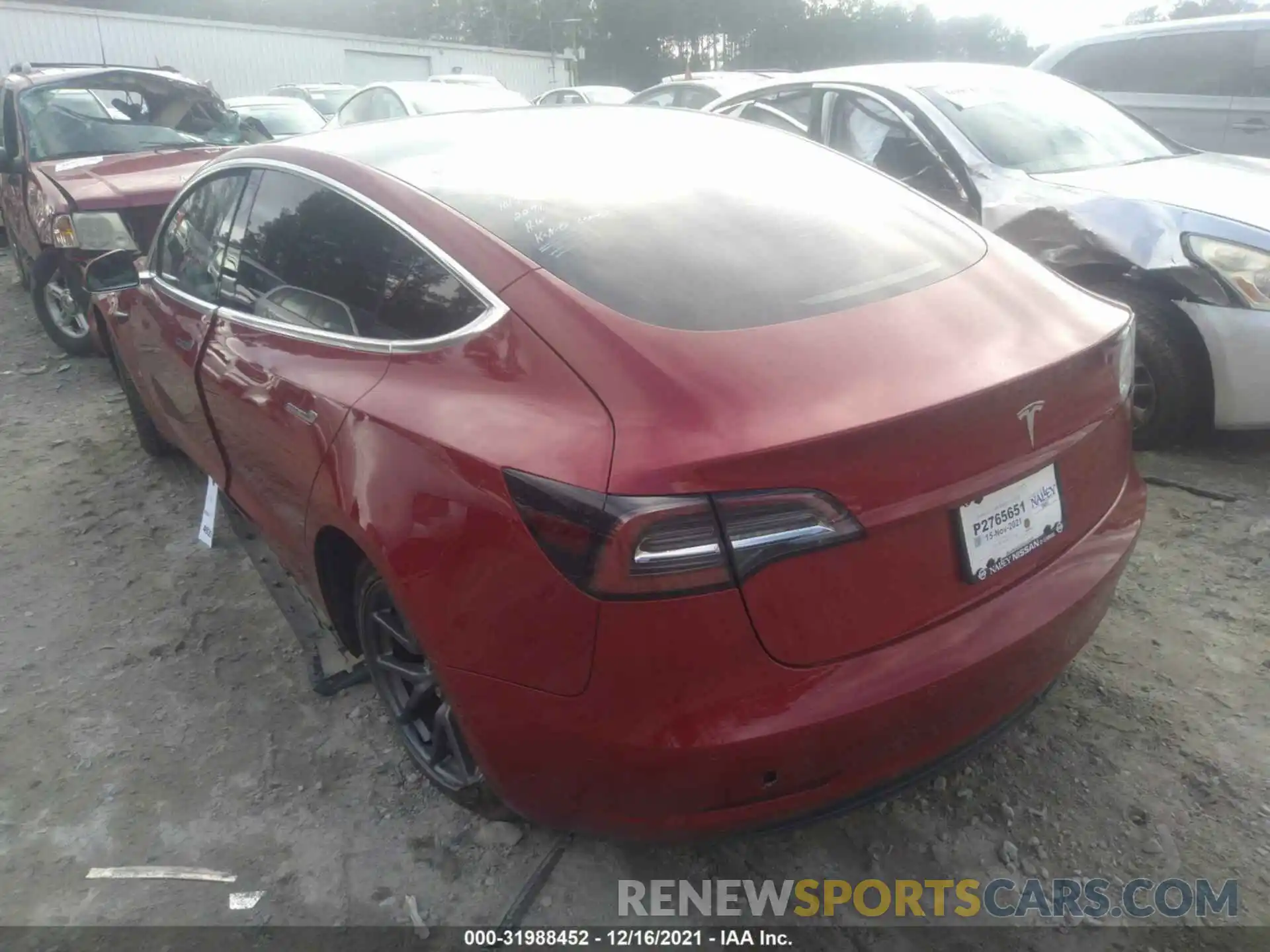 3 Photograph of a damaged car 5YJ3E1EA8KF312271 TESLA MODEL 3 2019