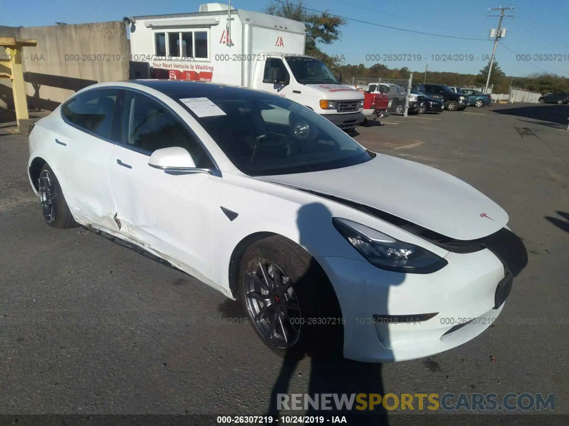 1 Photograph of a damaged car 5YJ3E1EA8KF314005 TESLA MODEL 3 2019