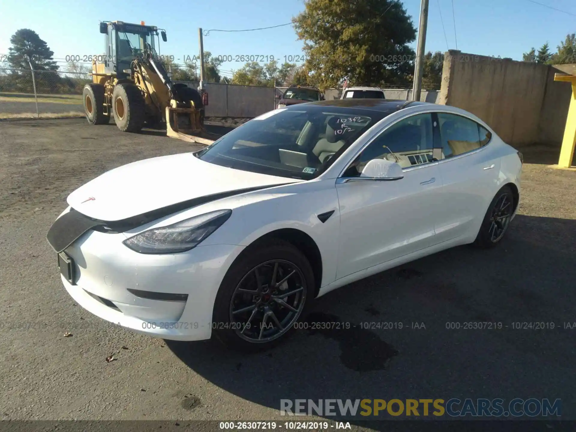 2 Photograph of a damaged car 5YJ3E1EA8KF314005 TESLA MODEL 3 2019