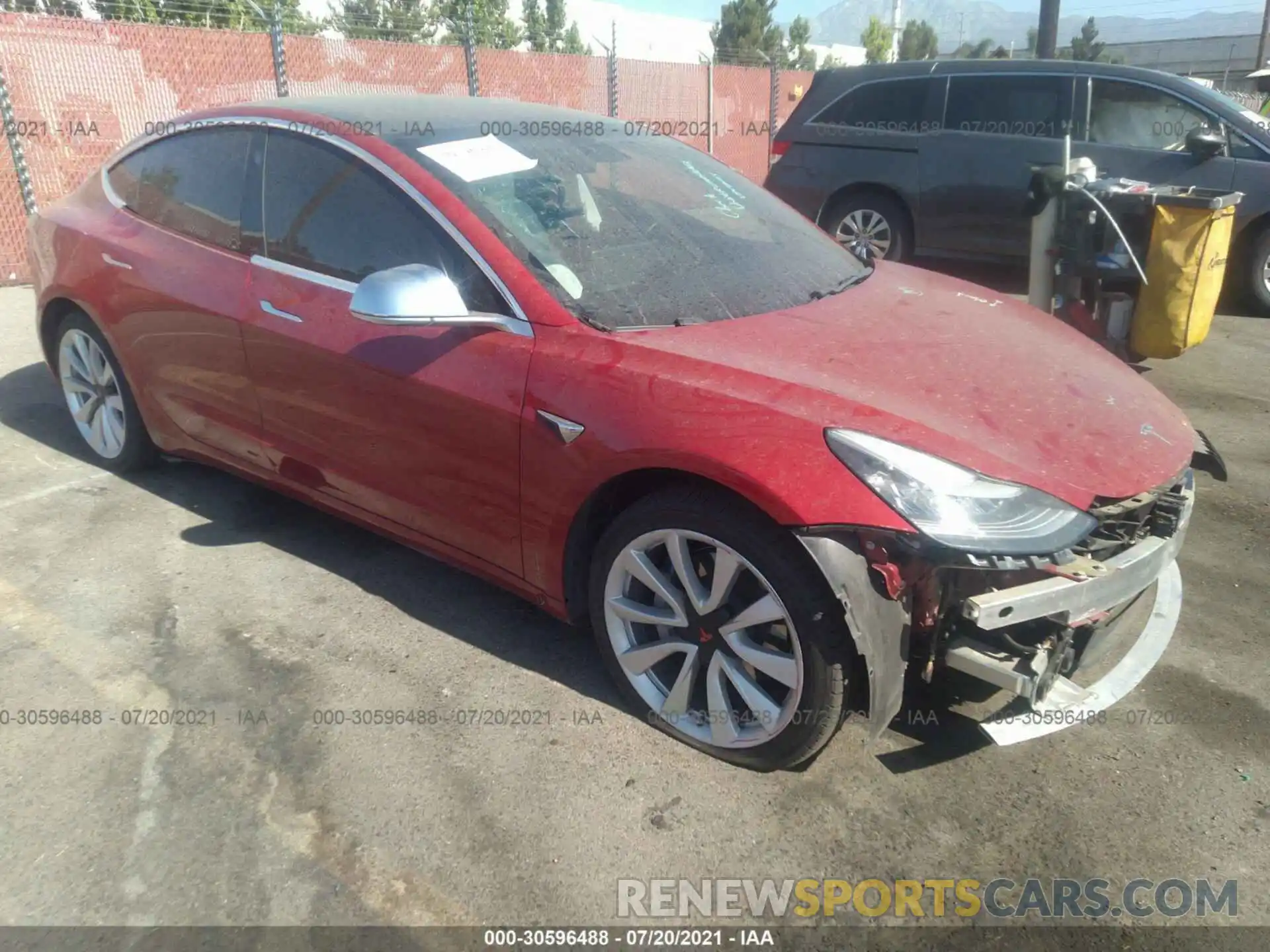 1 Photograph of a damaged car 5YJ3E1EA8KF315056 TESLA MODEL 3 2019