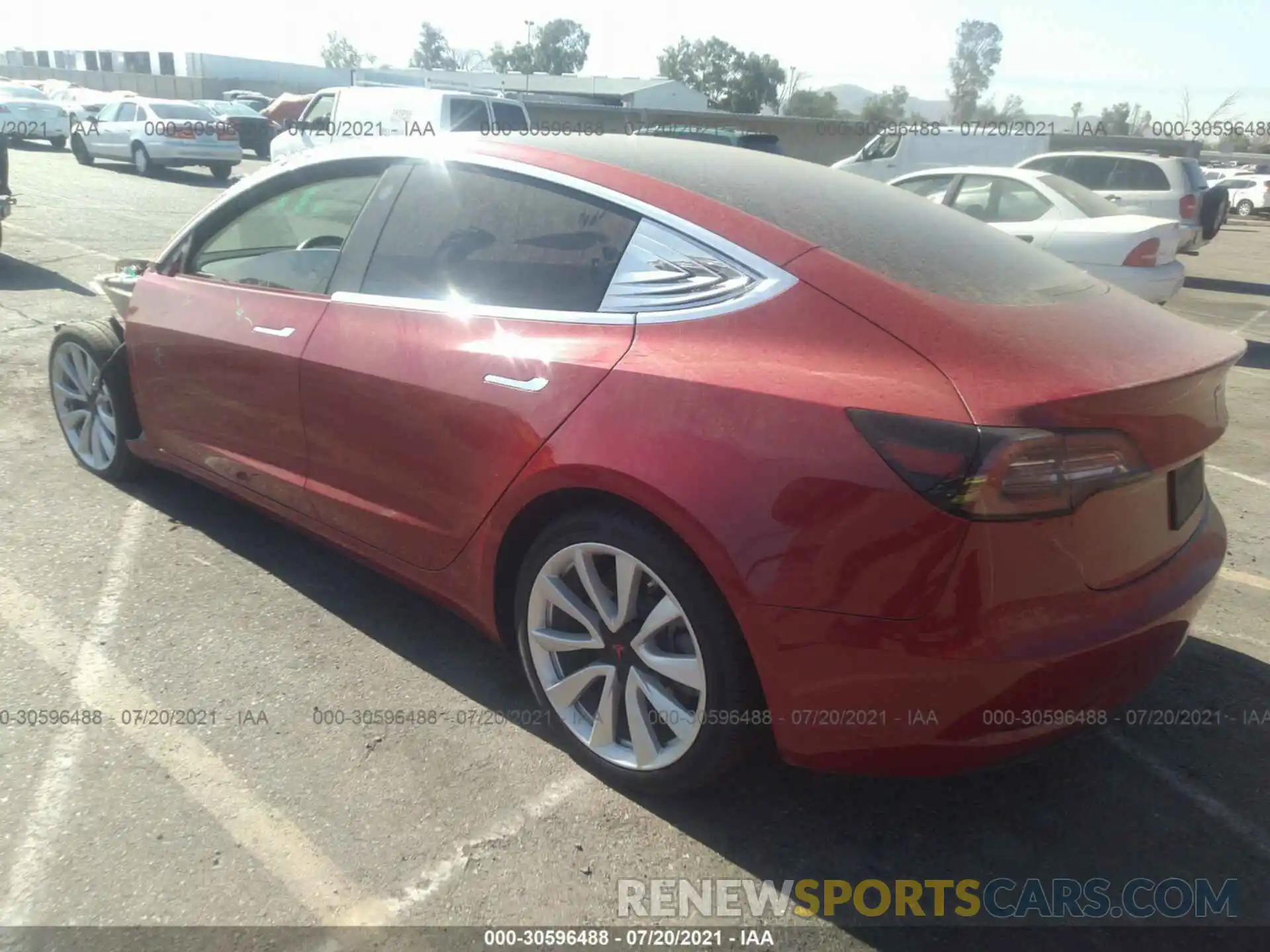 3 Photograph of a damaged car 5YJ3E1EA8KF315056 TESLA MODEL 3 2019