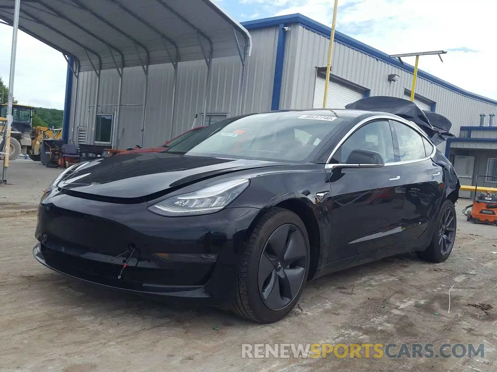 2 Photograph of a damaged car 5YJ3E1EA8KF317017 TESLA MODEL 3 2019