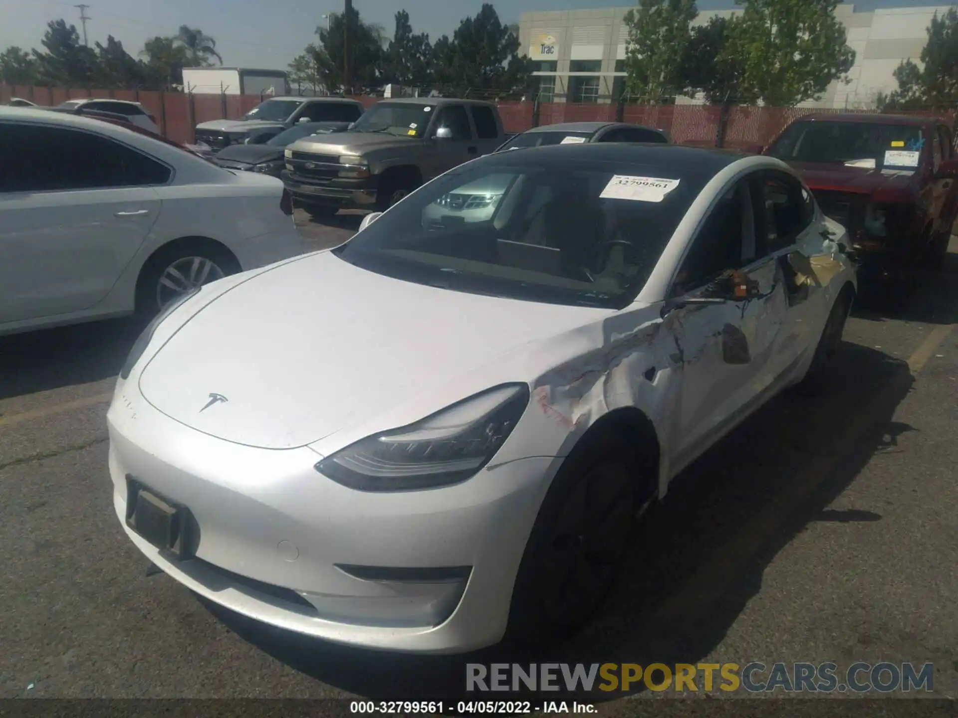 2 Photograph of a damaged car 5YJ3E1EA8KF317485 TESLA MODEL 3 2019