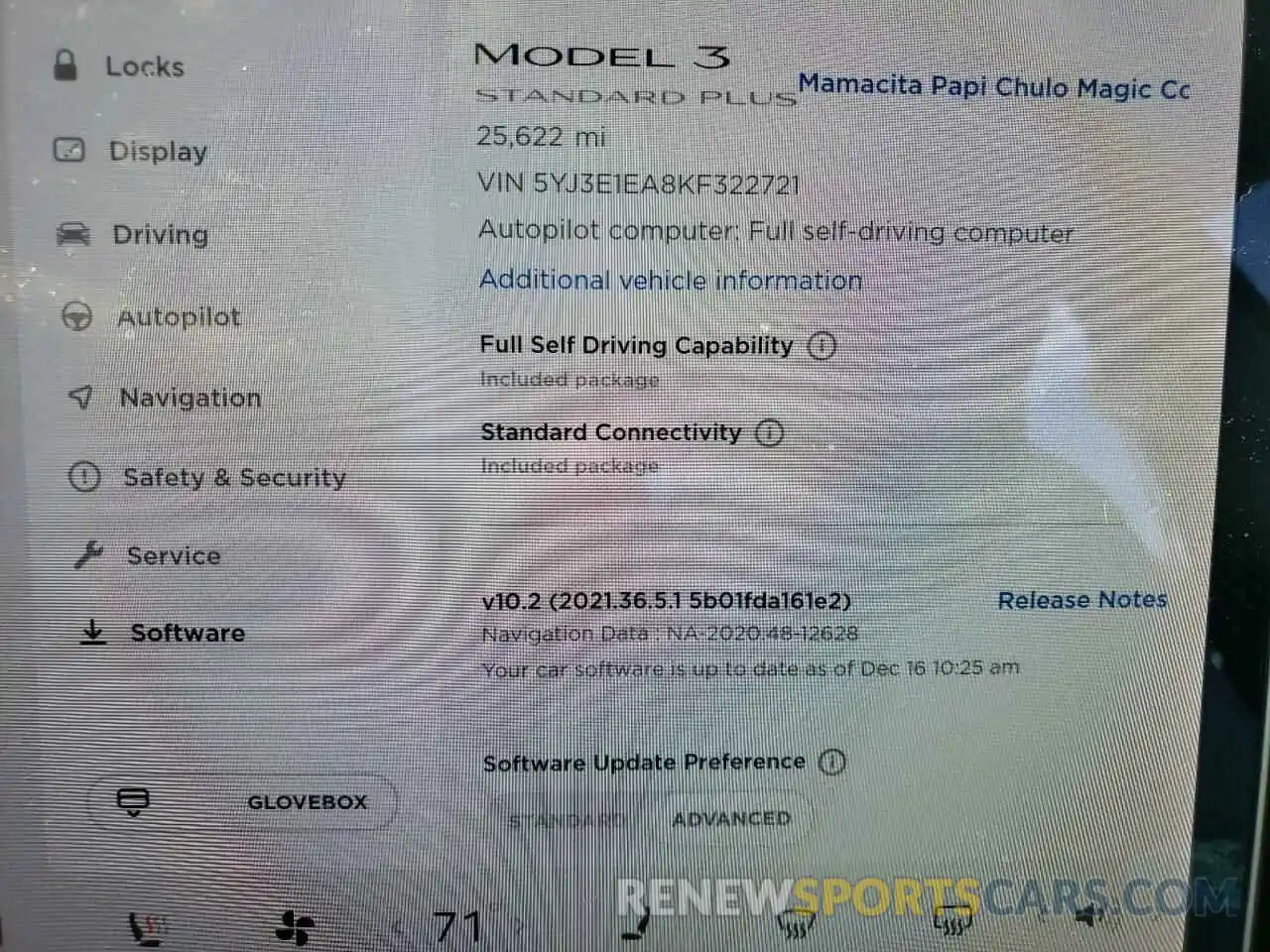 9 Photograph of a damaged car 5YJ3E1EA8KF322721 TESLA MODEL 3 2019