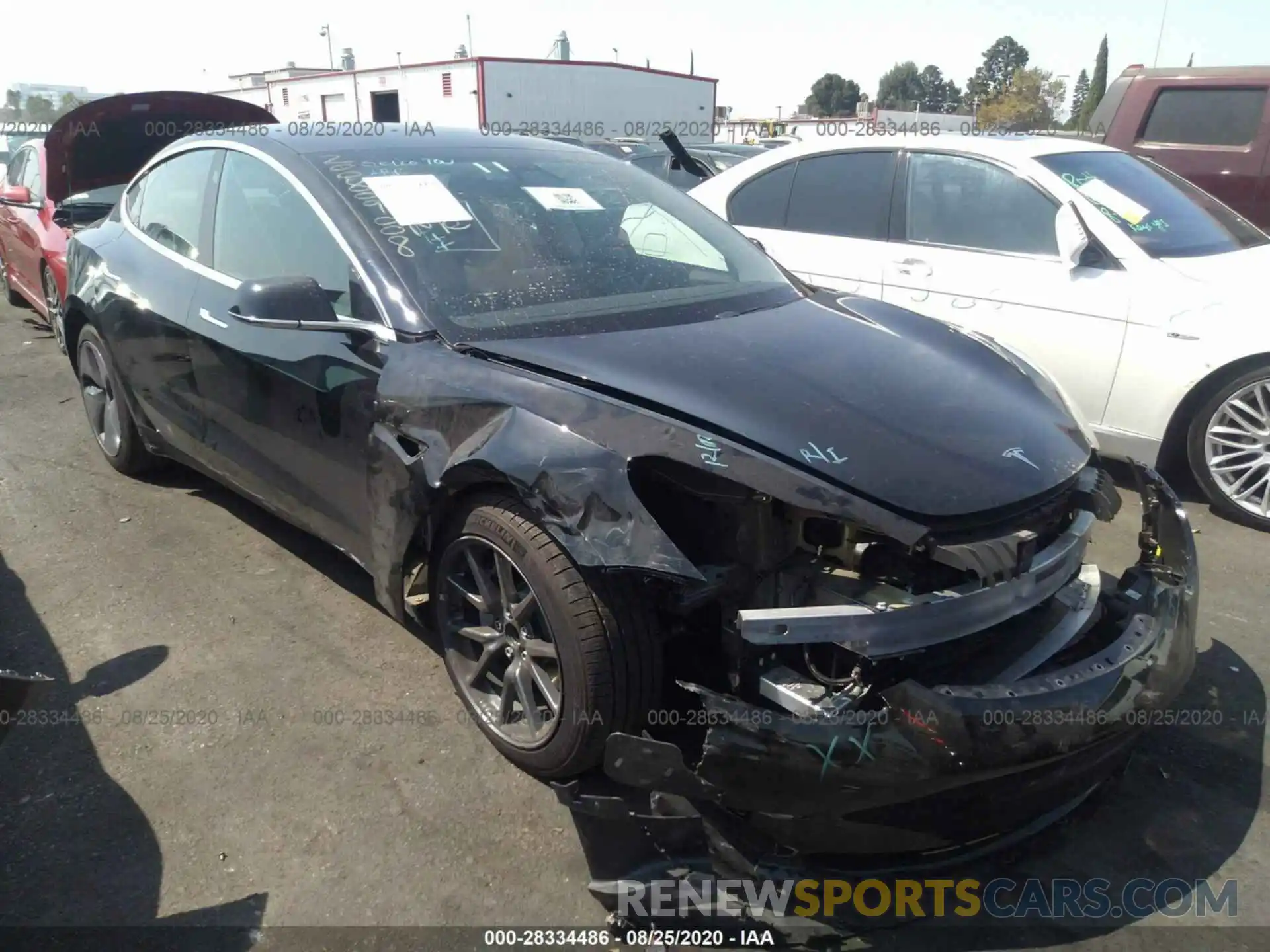 1 Photograph of a damaged car 5YJ3E1EA8KF323920 TESLA MODEL 3 2019