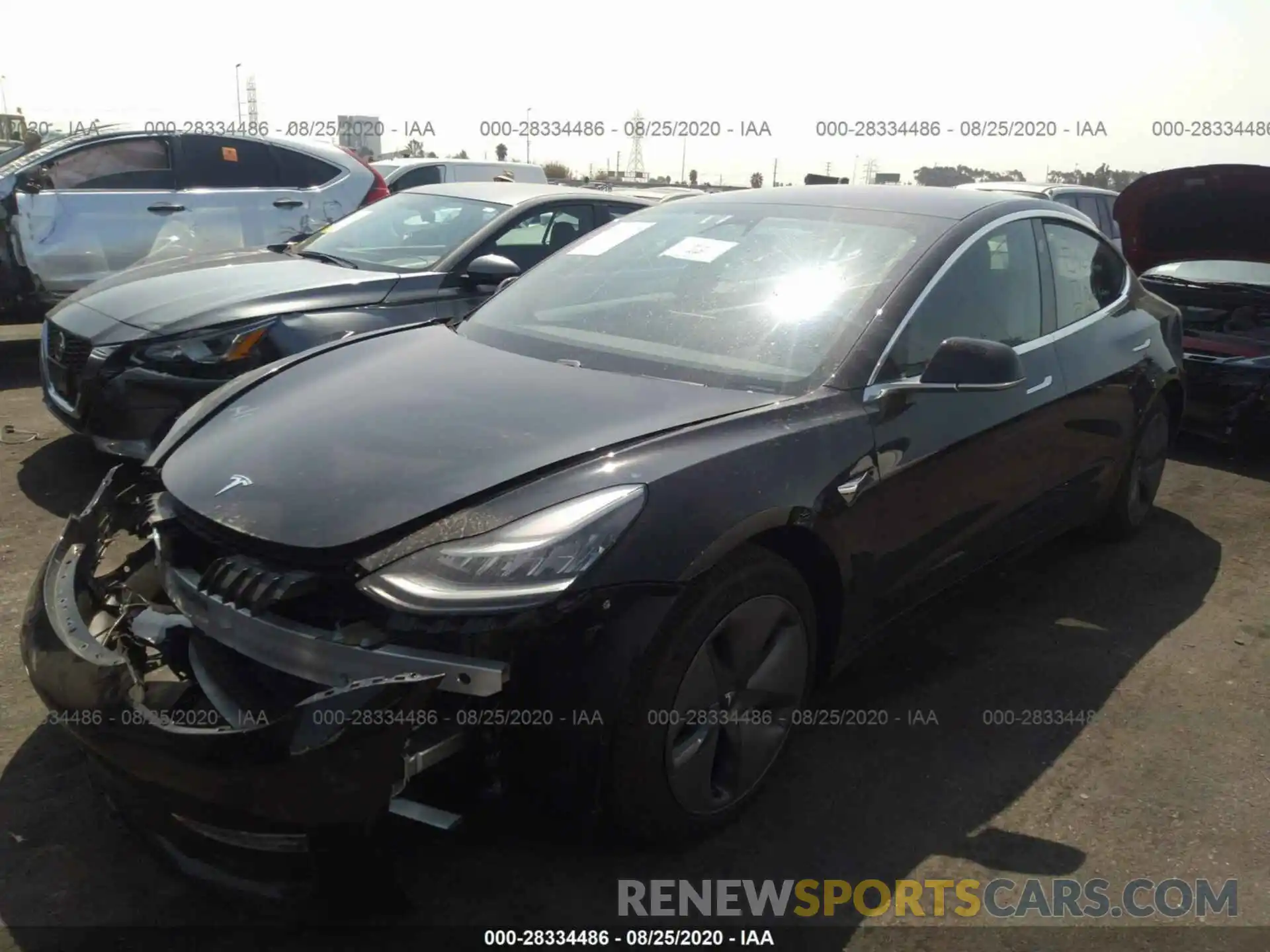 2 Photograph of a damaged car 5YJ3E1EA8KF323920 TESLA MODEL 3 2019