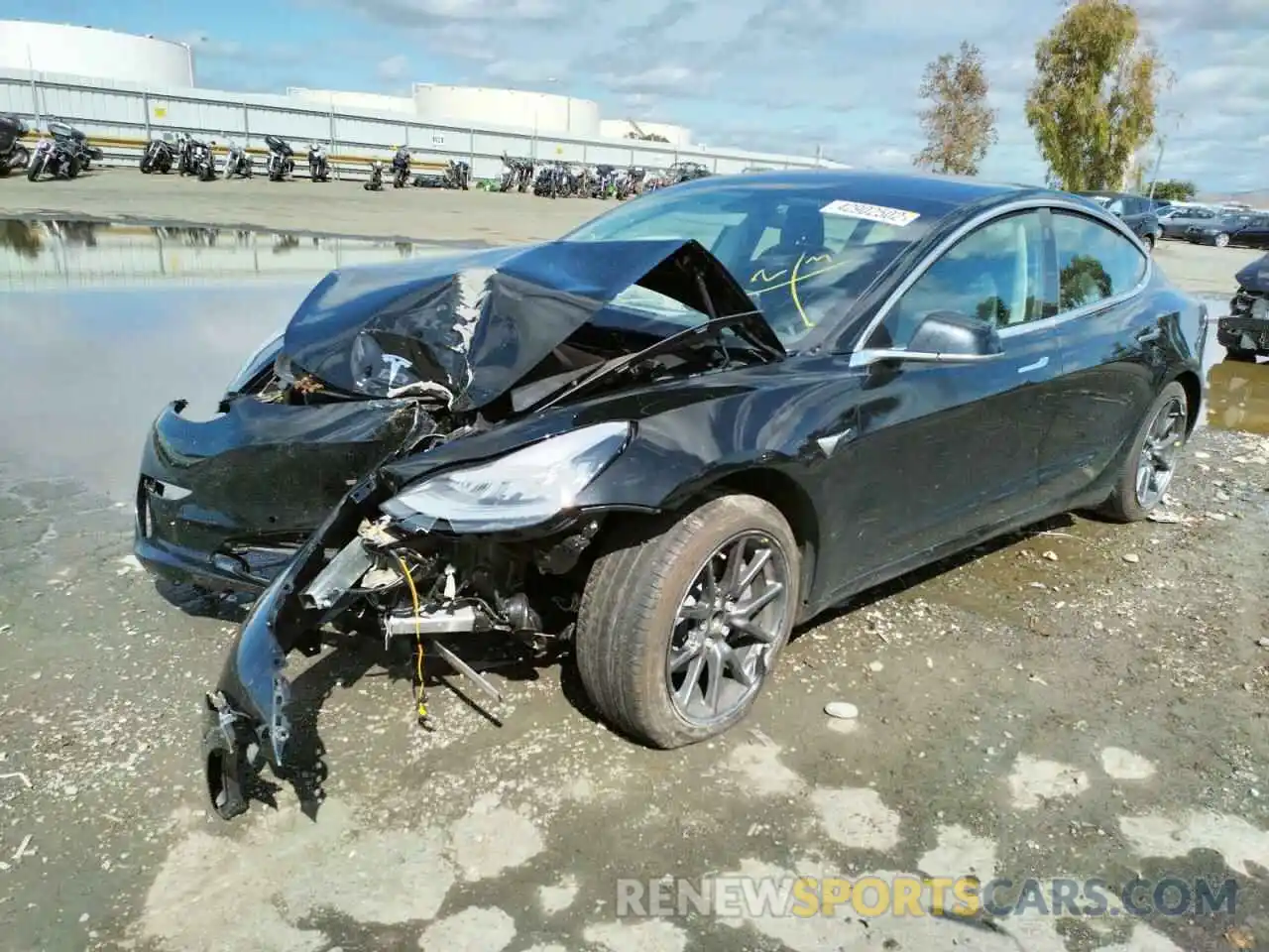 2 Photograph of a damaged car 5YJ3E1EA8KF324596 TESLA MODEL 3 2019