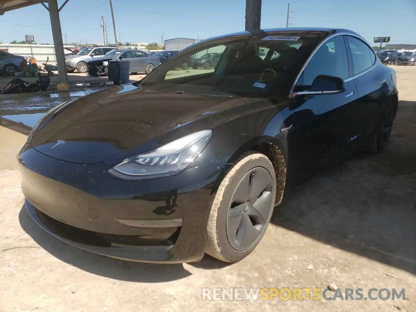 2 Photograph of a damaged car 5YJ3E1EA8KF325148 TESLA MODEL 3 2019