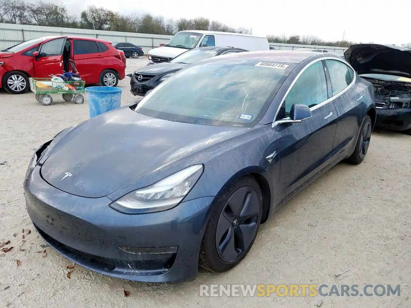 2 Photograph of a damaged car 5YJ3E1EA8KF325554 TESLA MODEL 3 2019