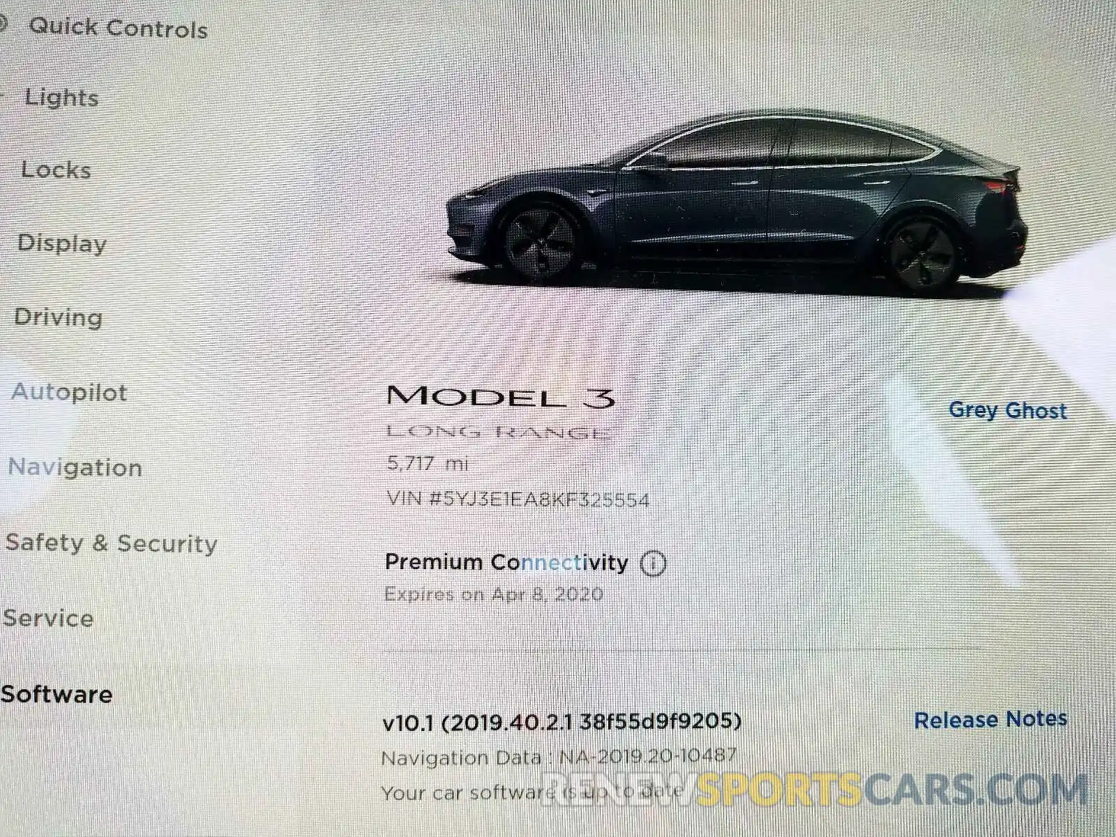 8 Photograph of a damaged car 5YJ3E1EA8KF325554 TESLA MODEL 3 2019