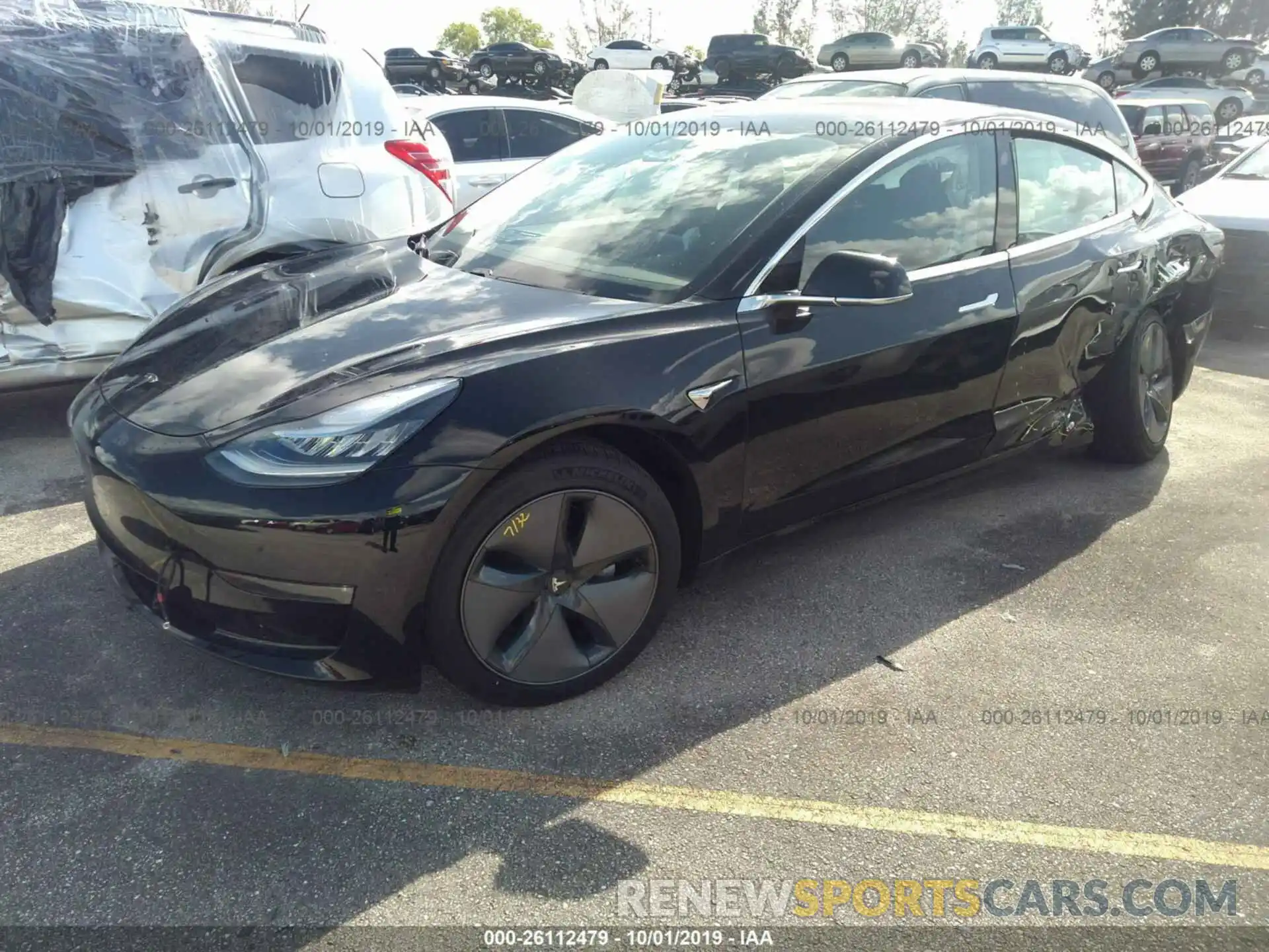 2 Photograph of a damaged car 5YJ3E1EA8KF325621 TESLA MODEL 3 2019