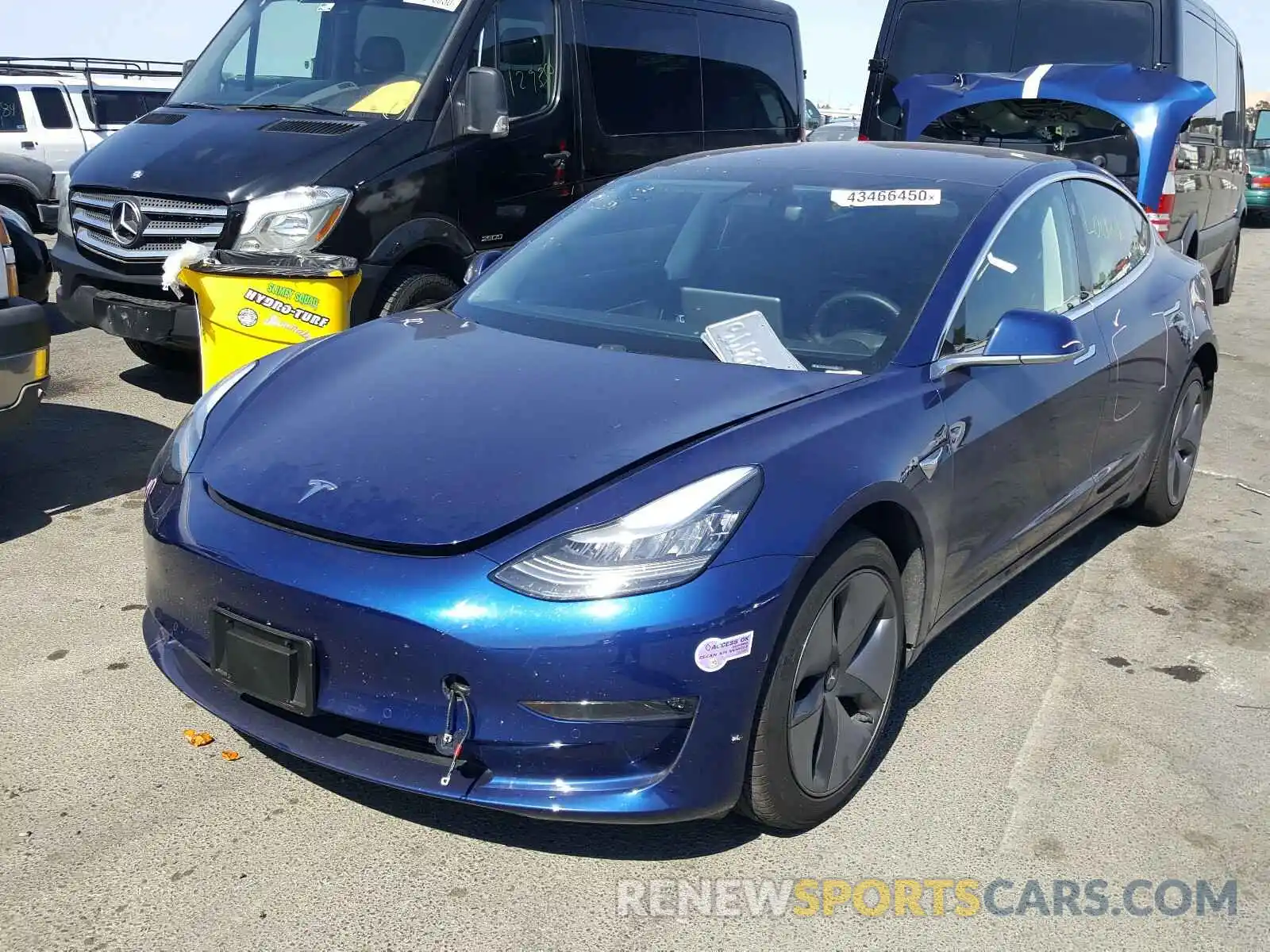 2 Photograph of a damaged car 5YJ3E1EA8KF326185 TESLA MODEL 3 2019