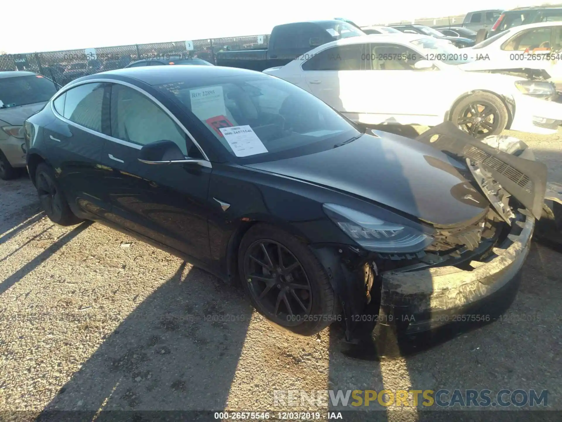 1 Photograph of a damaged car 5YJ3E1EA8KF327160 TESLA MODEL 3 2019