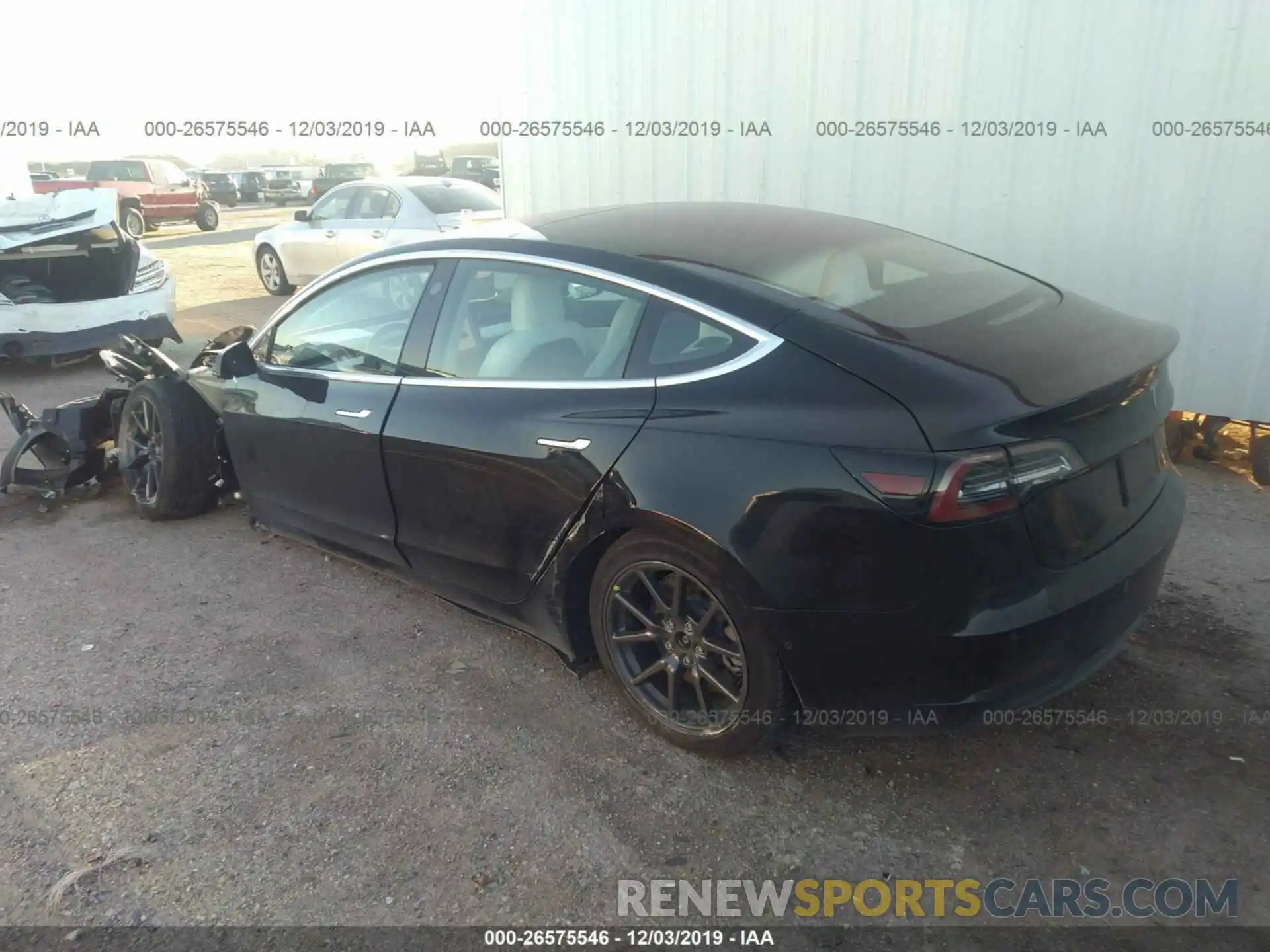 3 Photograph of a damaged car 5YJ3E1EA8KF327160 TESLA MODEL 3 2019