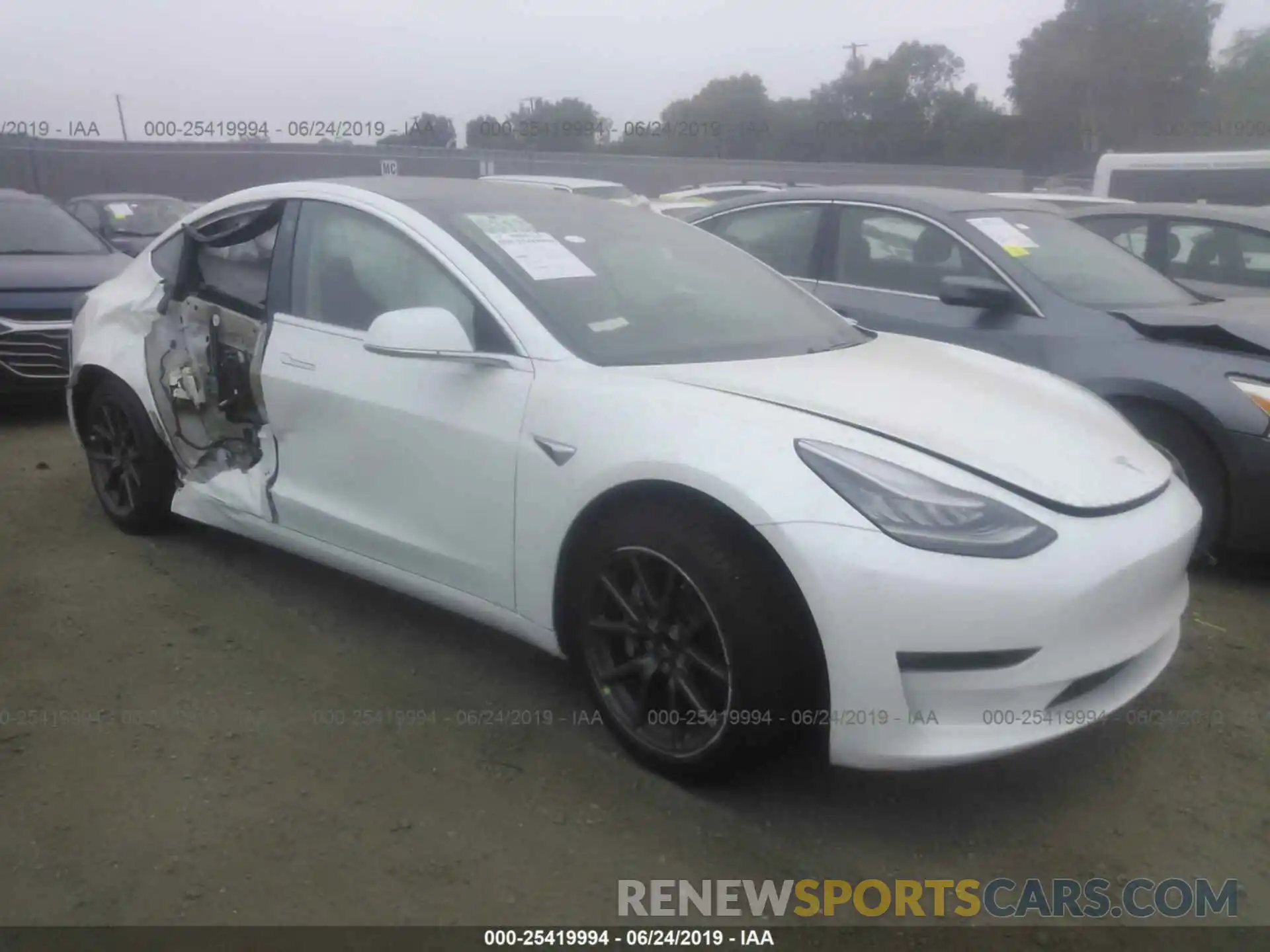 1 Photograph of a damaged car 5YJ3E1EA8KF328308 TESLA MODEL 3 2019