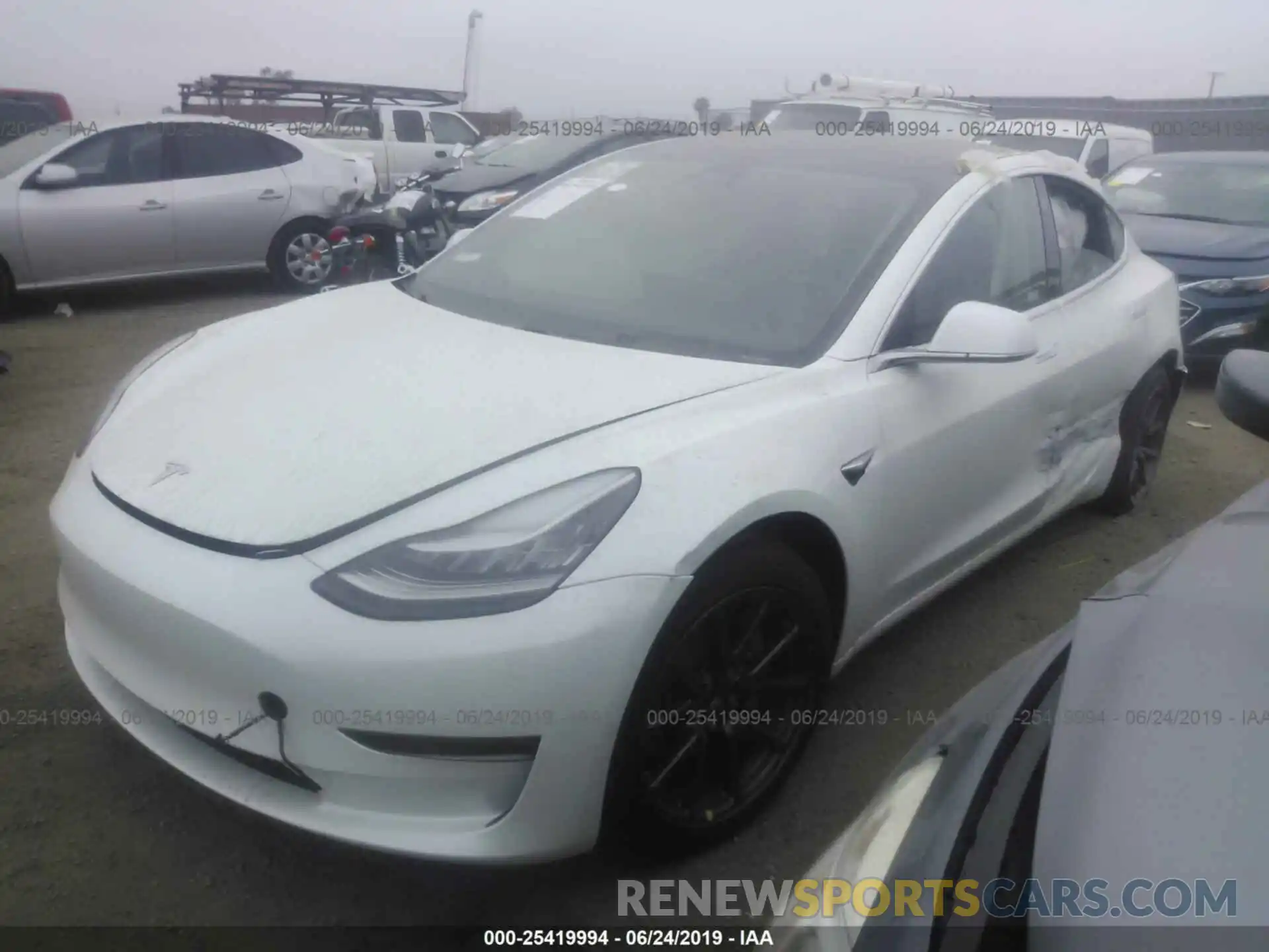 2 Photograph of a damaged car 5YJ3E1EA8KF328308 TESLA MODEL 3 2019