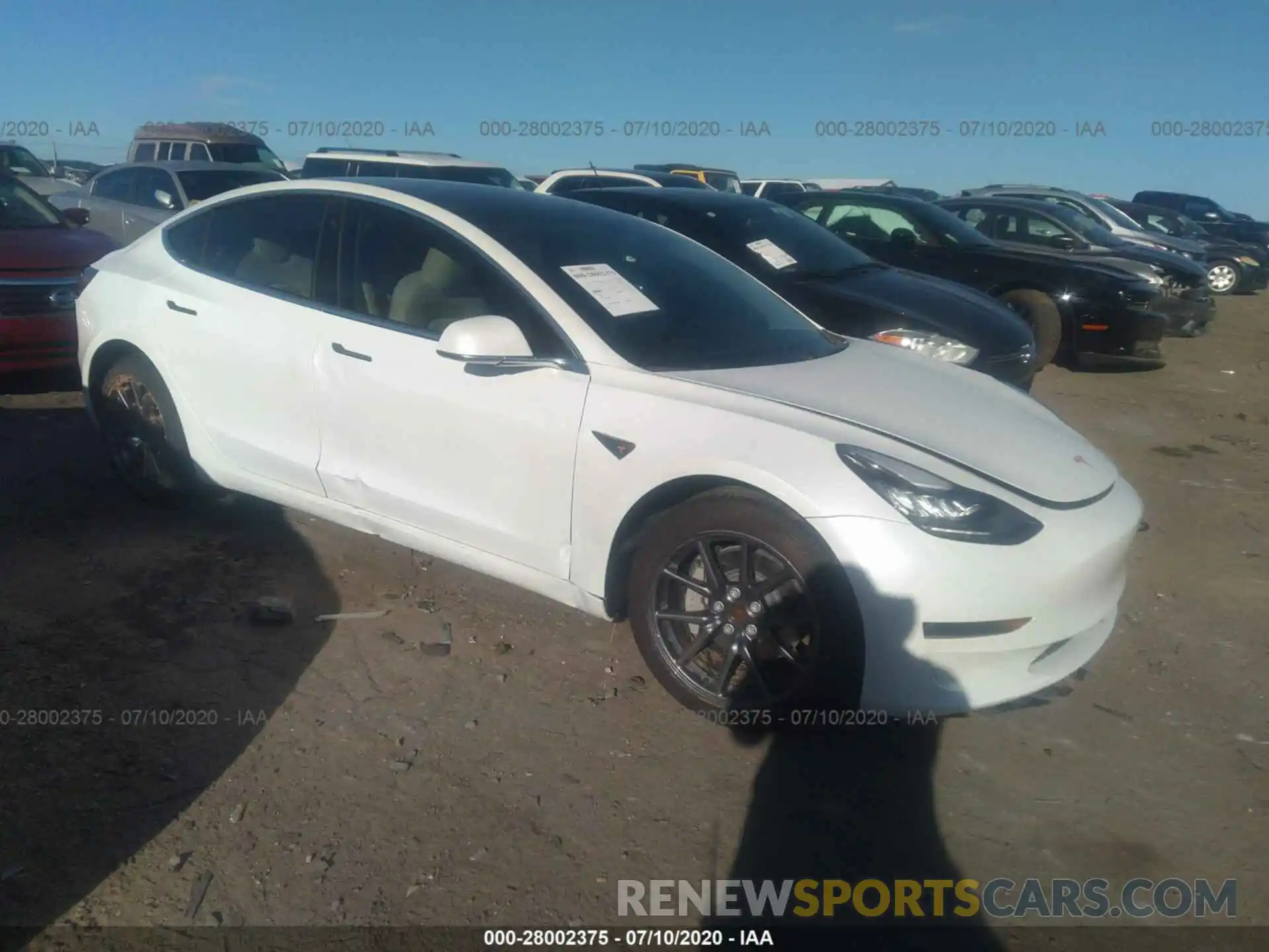 1 Photograph of a damaged car 5YJ3E1EA8KF332522 TESLA MODEL 3 2019