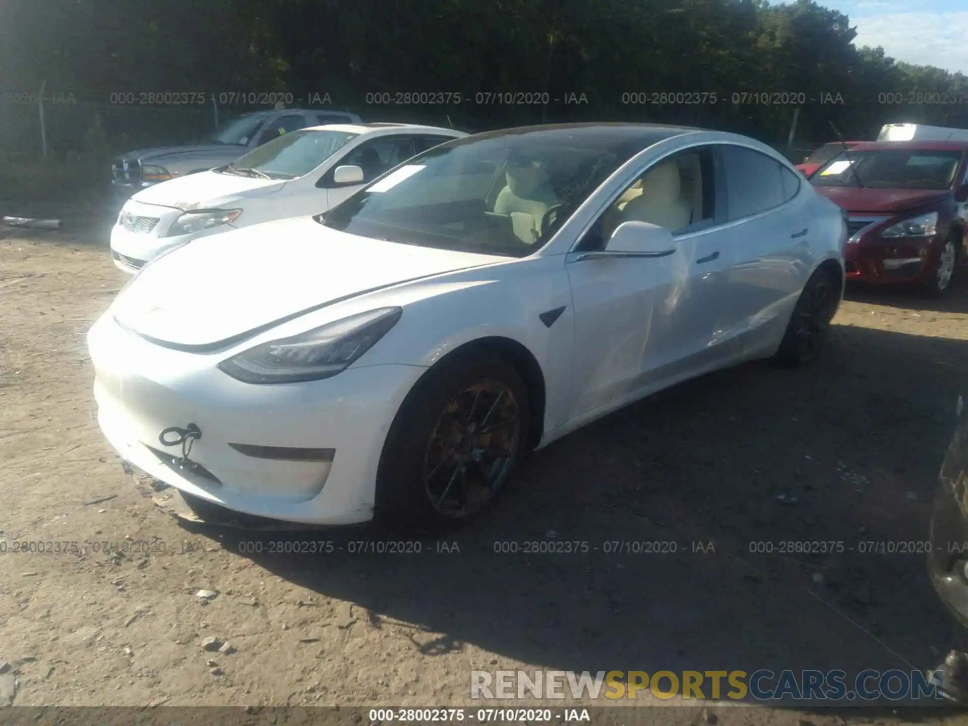 2 Photograph of a damaged car 5YJ3E1EA8KF332522 TESLA MODEL 3 2019